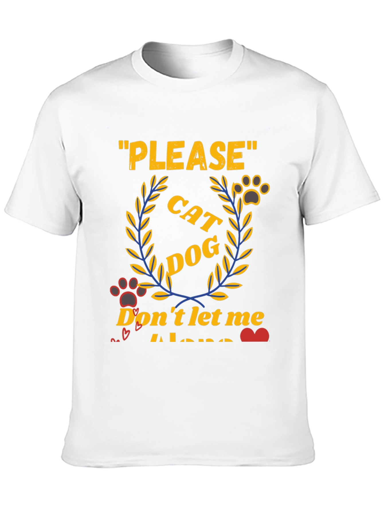 Black Cat Dog Lover T-Shirt - "Please Don't Let Me Alone" view 10