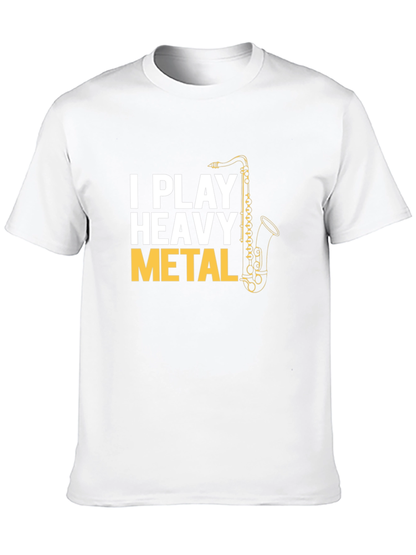 Black I Play Heavy Metal Saxophone T-Shirt view 10