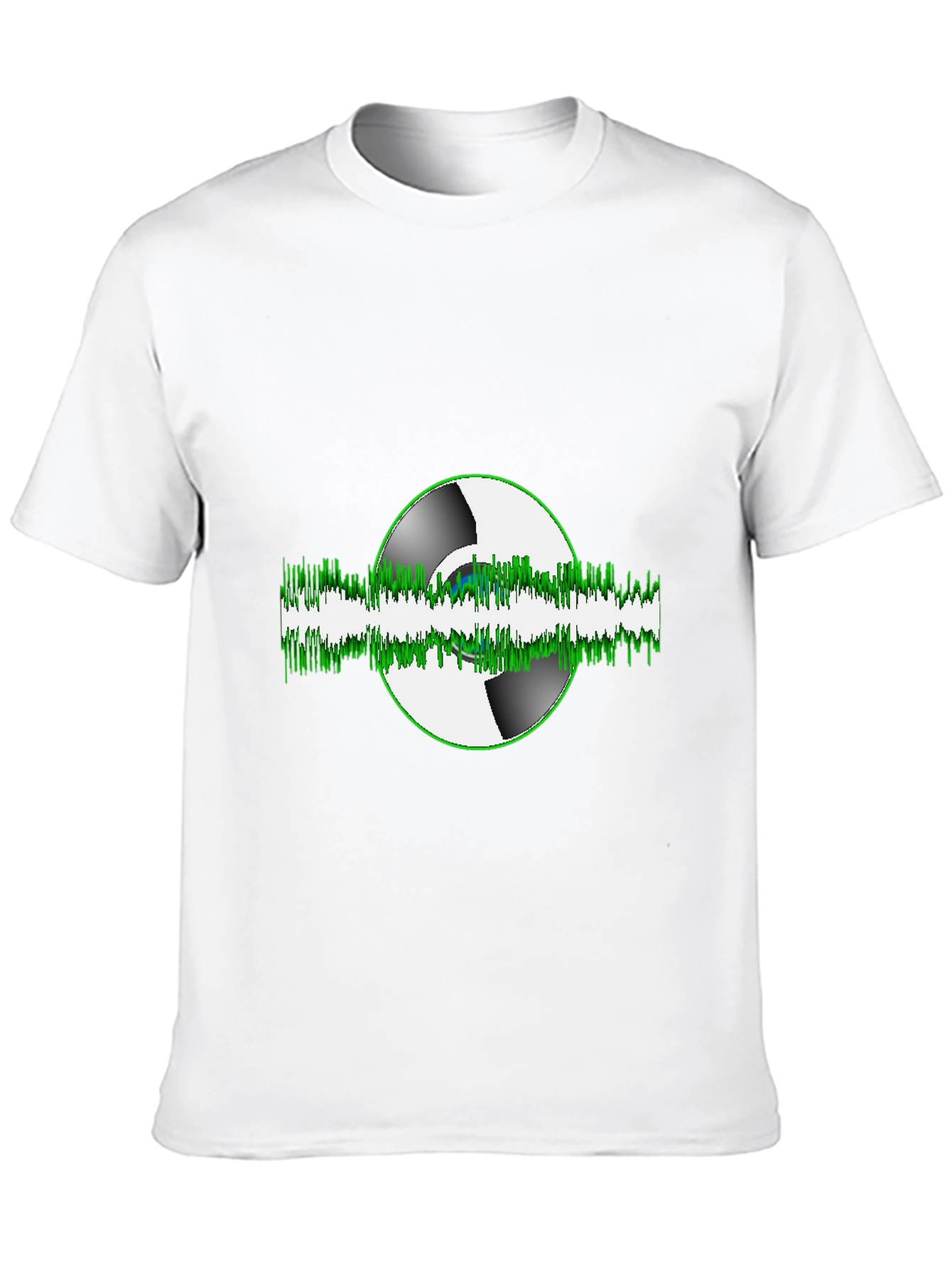 Black Vinyl Wave Graphic Tee - Music Lover's T-Shirt view 10