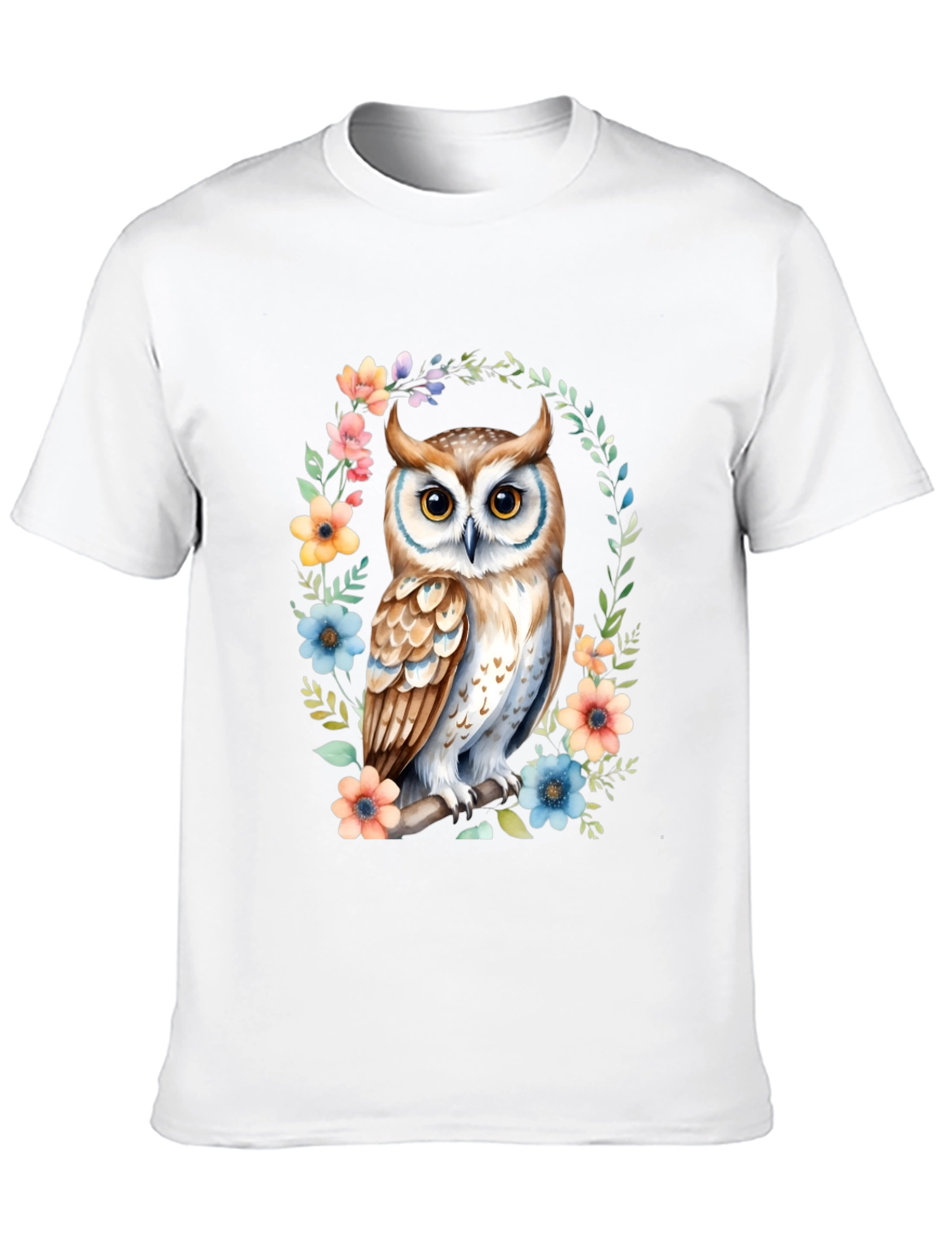 Black Owl Floral Graphic Tee view 10