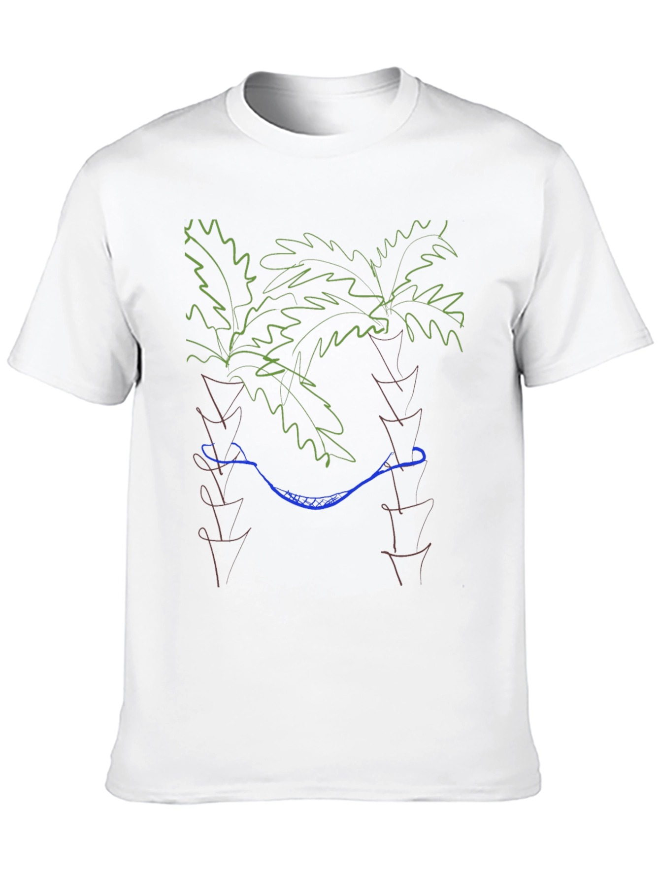 Black Palm Tree Hammock Graphic Tee - Relaxed Style view 10