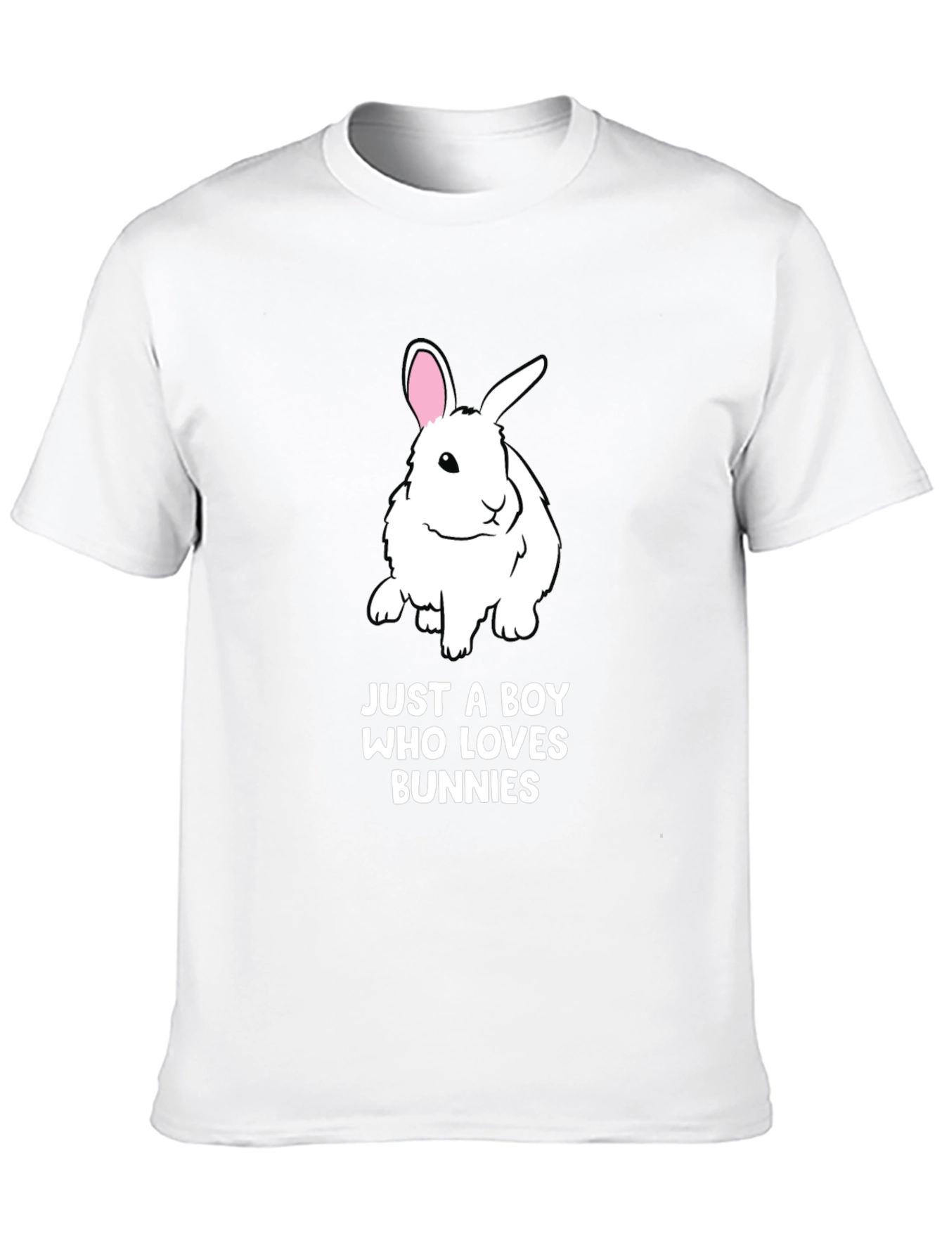 Black Just A Boy Who Loves Bunnies T-Shirt view 10