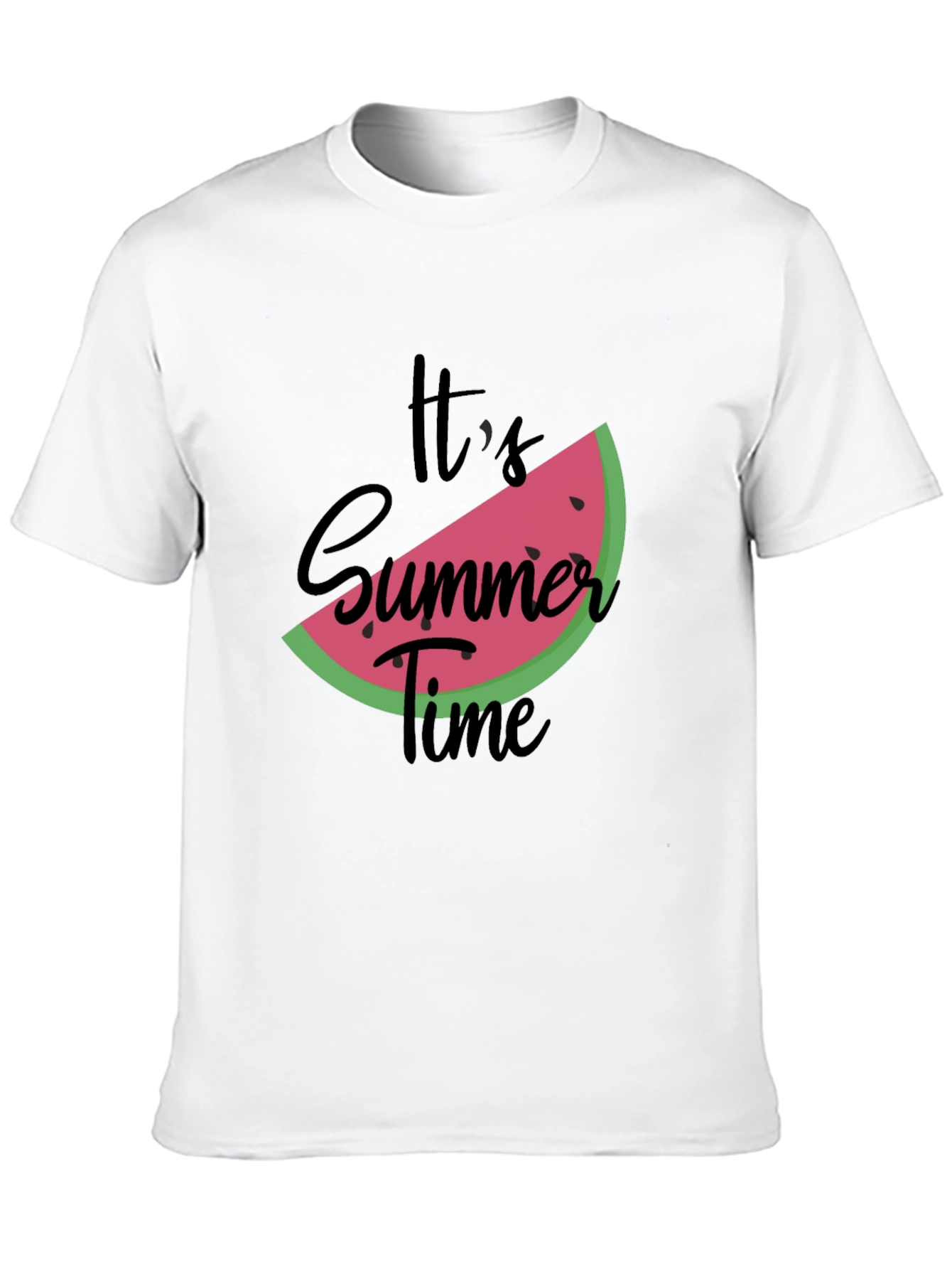 Black Summer Time Watermelon Graphic Tee - Black view 10