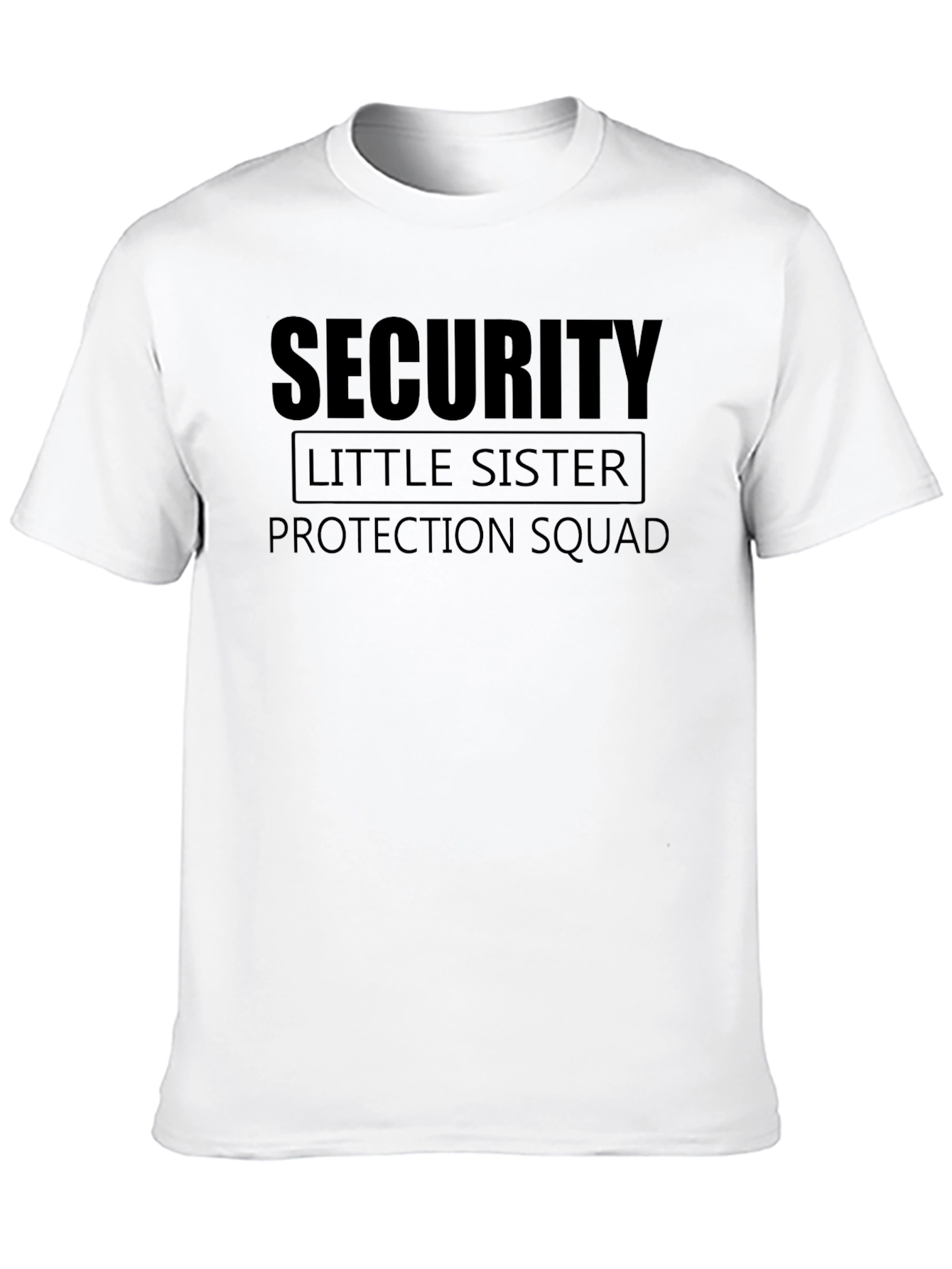 Black Security Little Sister Protection Squad T-Shirt view 10