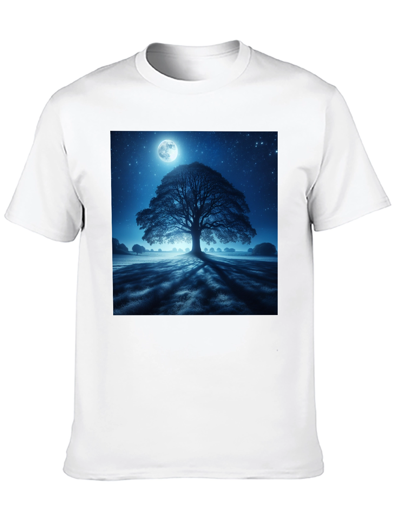 Black Moonlit Tree Graphic Tee view 10