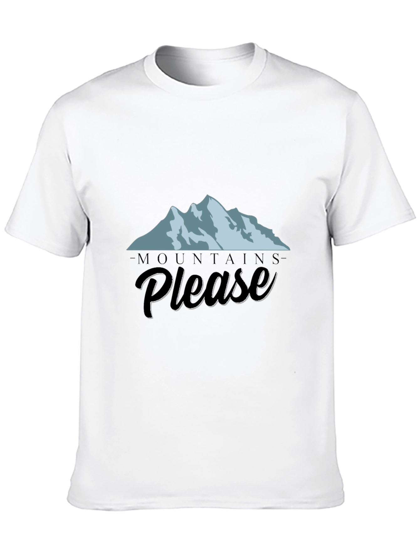 Black Mountains Please Graphic Tee - Black Cotton T-Shirt view 10