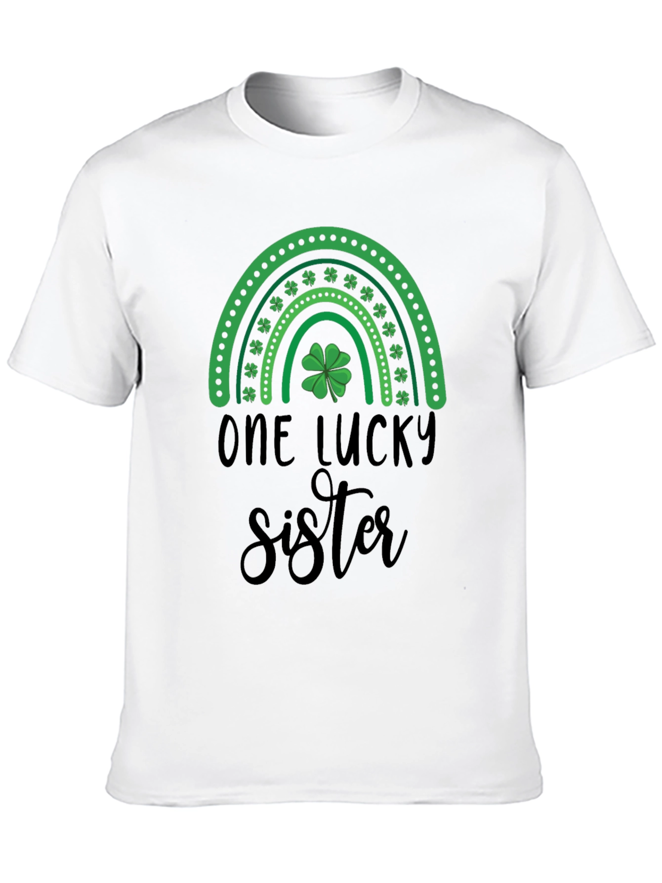 Black One Lucky Sister T-Shirt - St. Patrick's Day Tee view 10