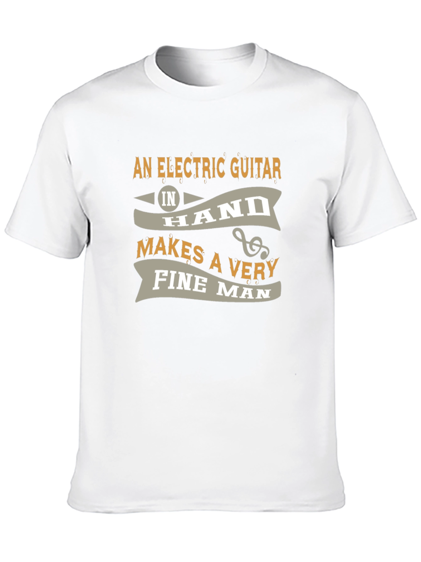 Black Electric Guitar Fine Man T-Shirt view 10