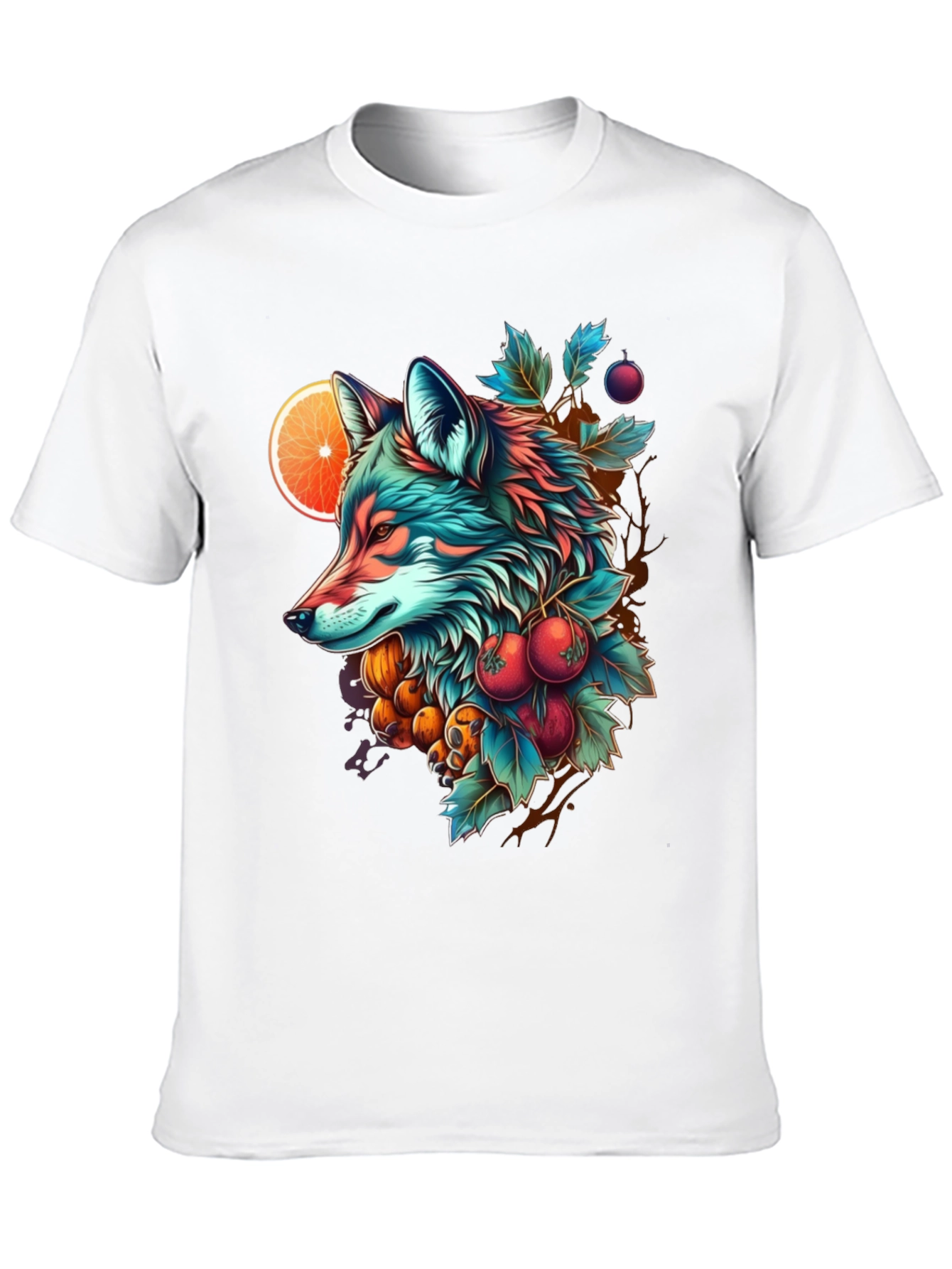 Black Vibrant Fox Graphic Tee - Unique Art Design view 10