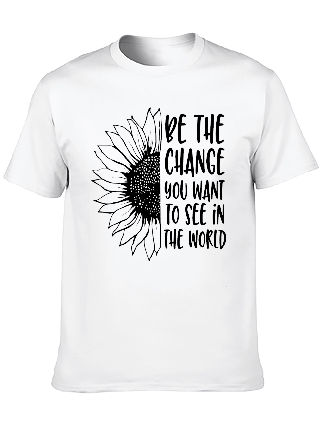 Black Be the Change Sunflower Graphic Tee view 10