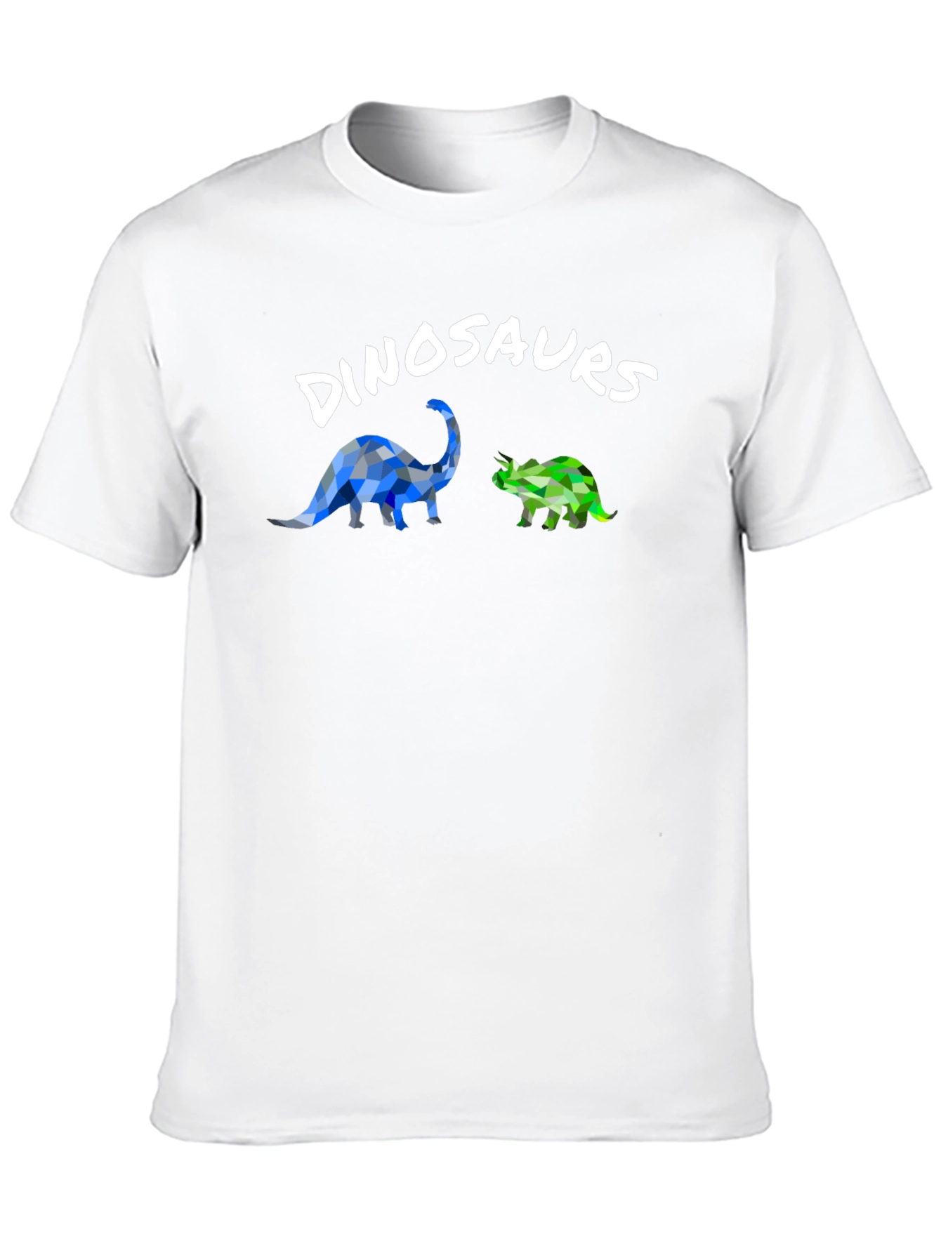 Black Dinosaur Graphic T-Shirt - Geometric Style view 10