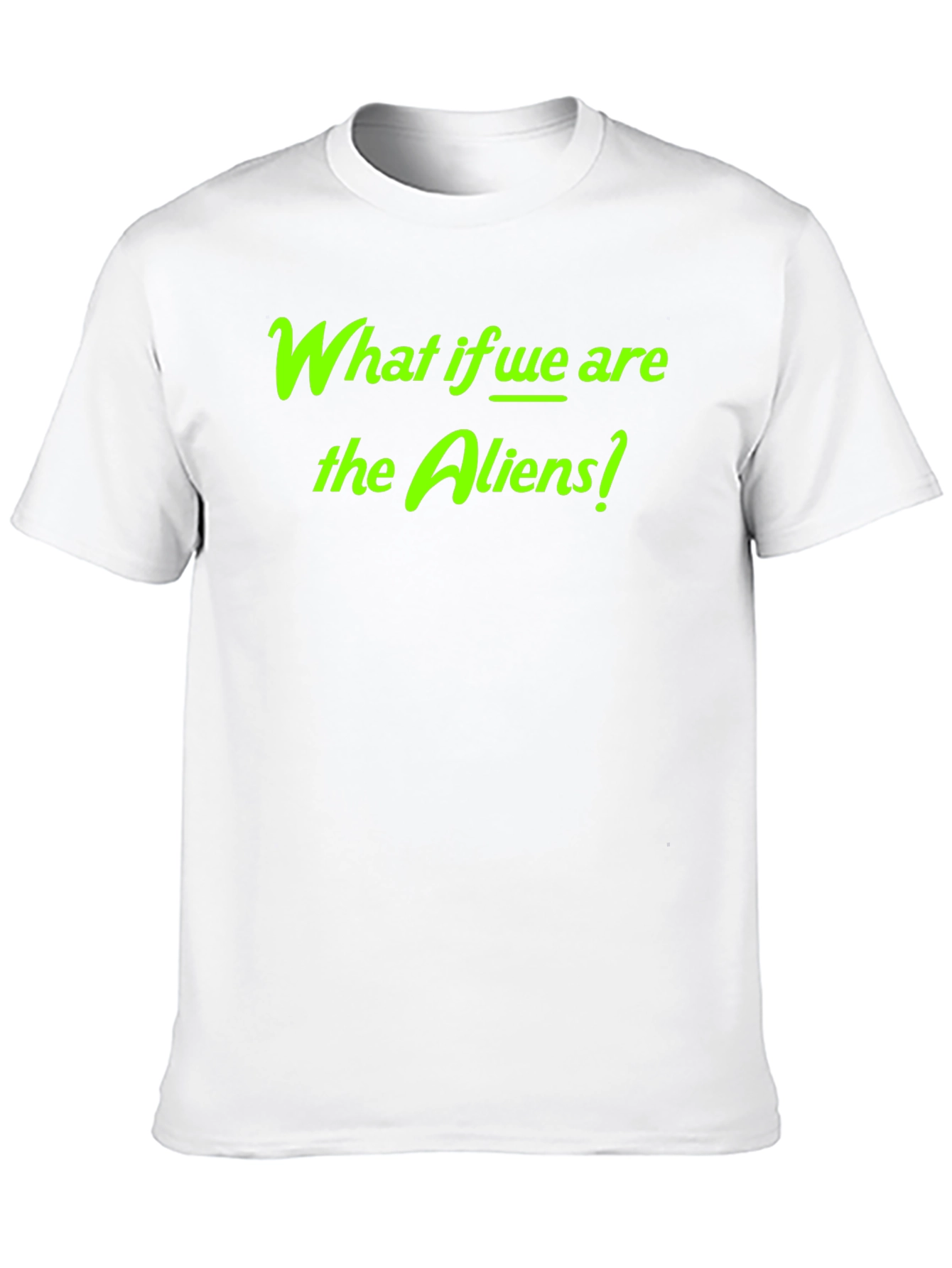 Black What if We Are the Aliens? Graphic Tee view 10