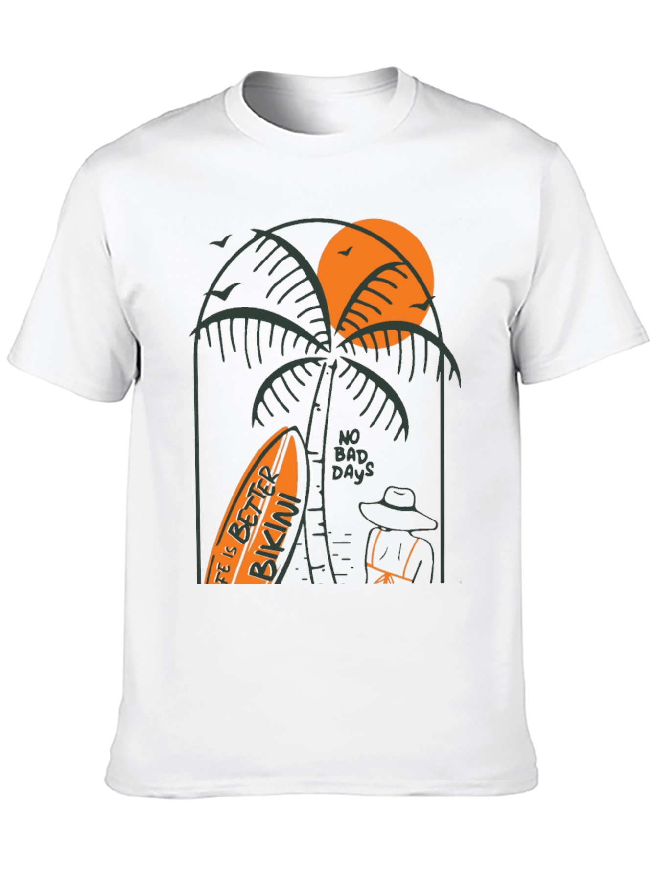 Black Beach Vibes Graphic Tee - Life is Better in a Bikini T-Shirt view 10