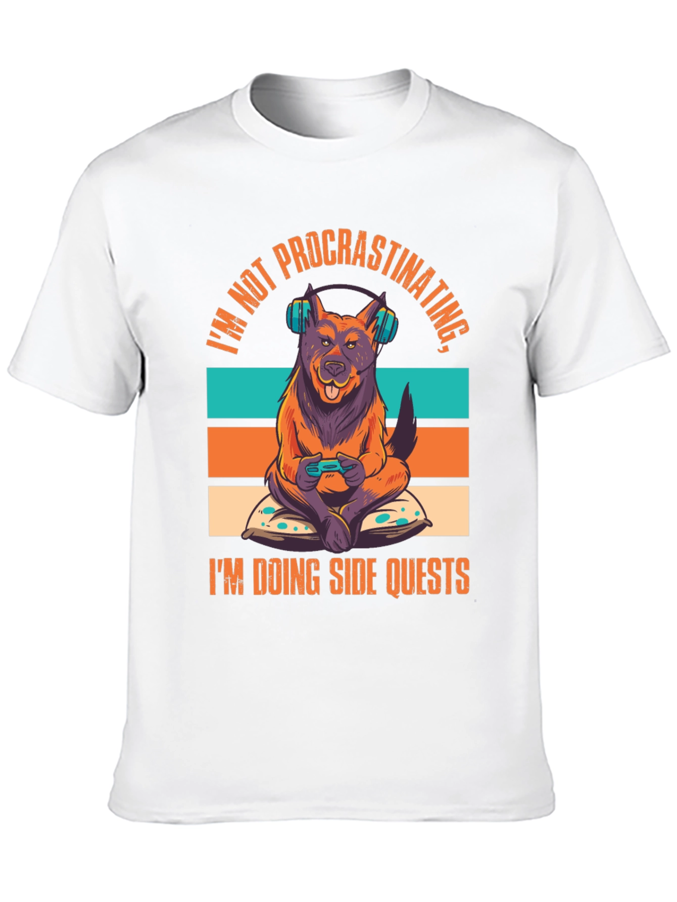 Black Dog Gamer T-Shirt - Not Procrastinating, Side Quests view 10