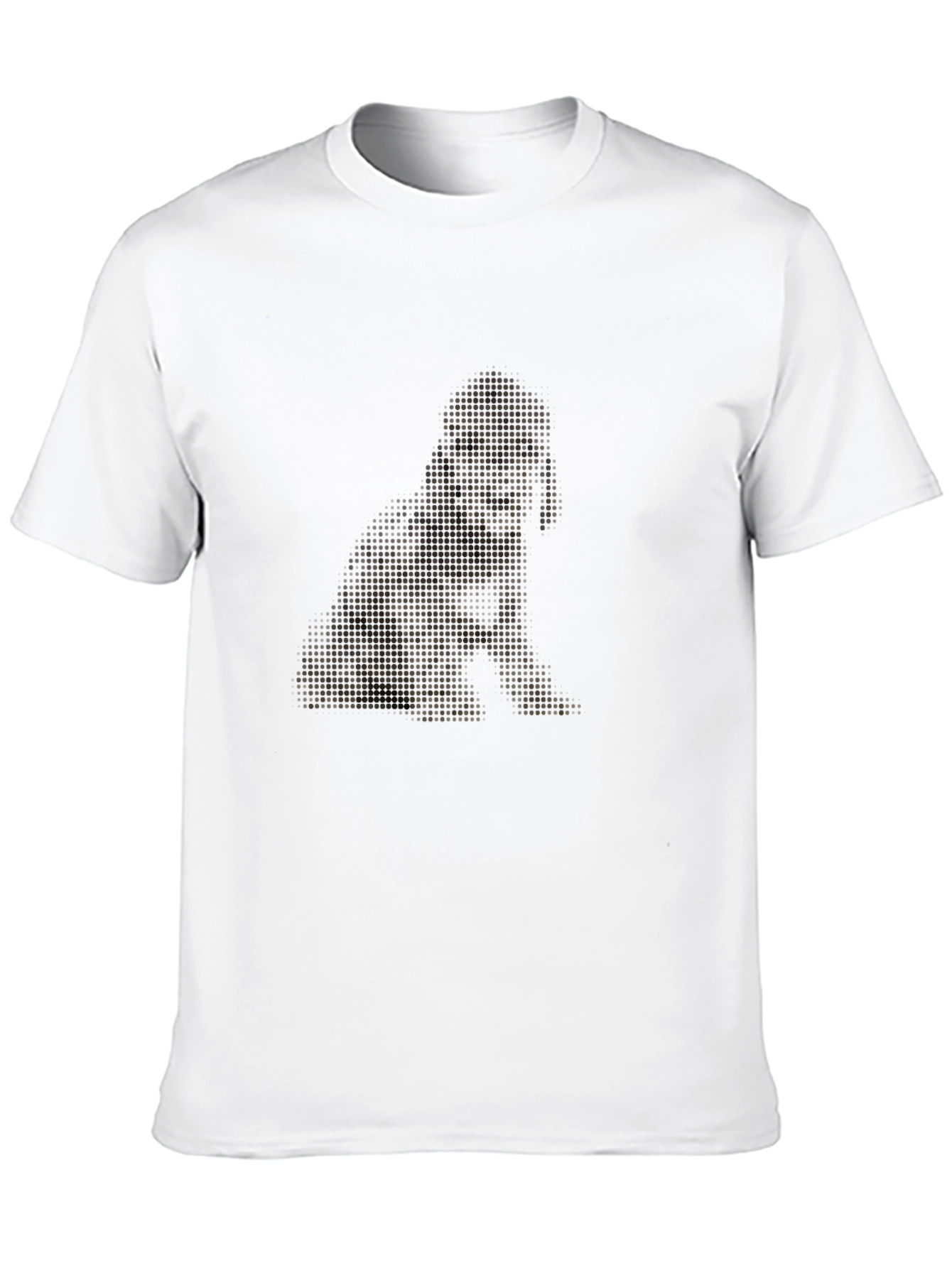 Black Dog Pixel Art Black T-Shirt view 10