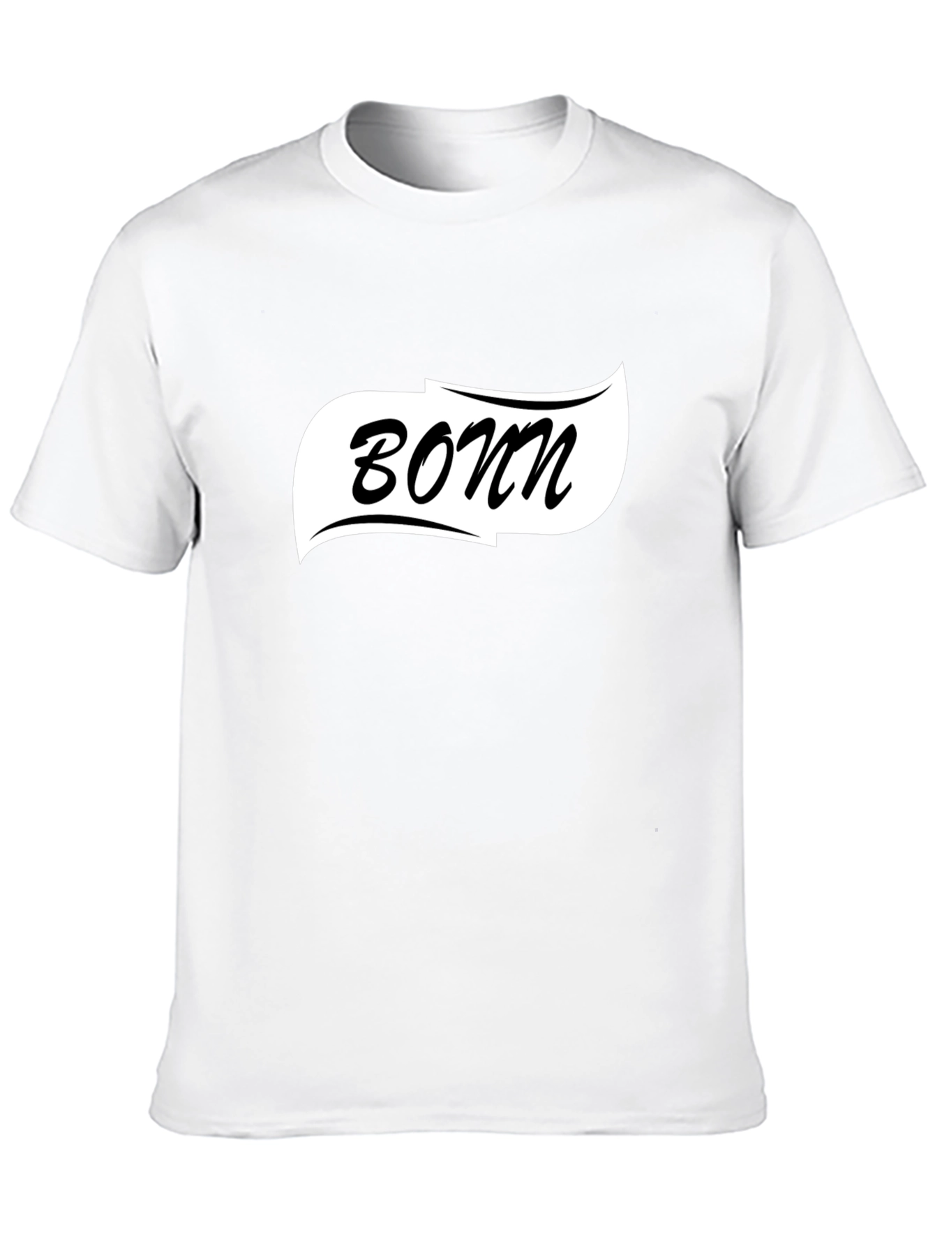Black Bonn Graphic Tee - Classic Black Cotton T-Shirt view 10