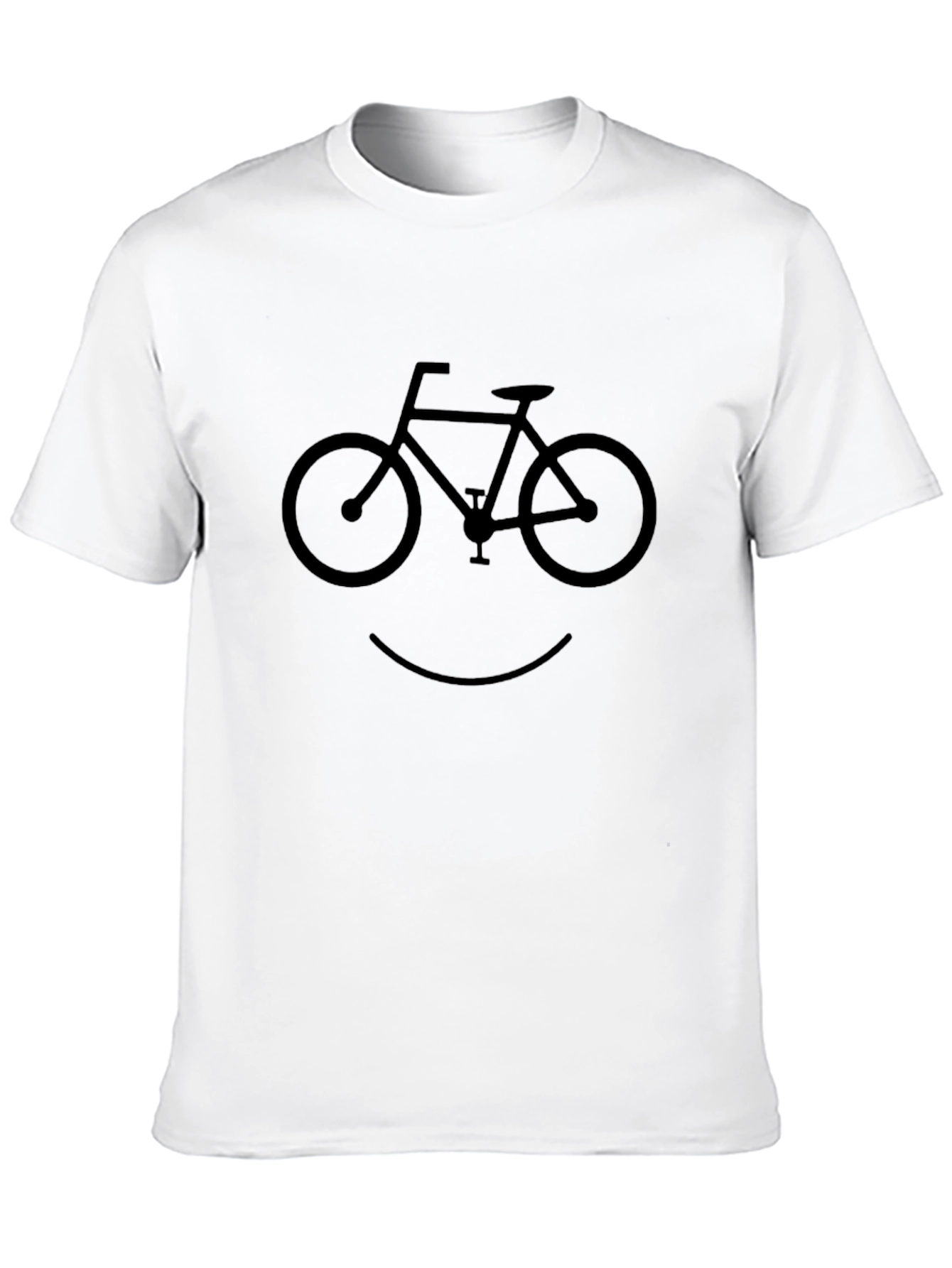 Black Bike Smile Graphic Tee - Cyclist Humor view 10