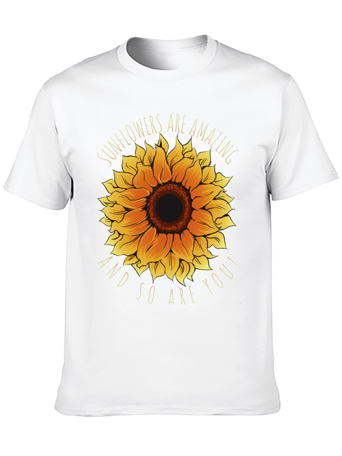 Black Sunflower Graphic Tee - You Are Amazing! view 10