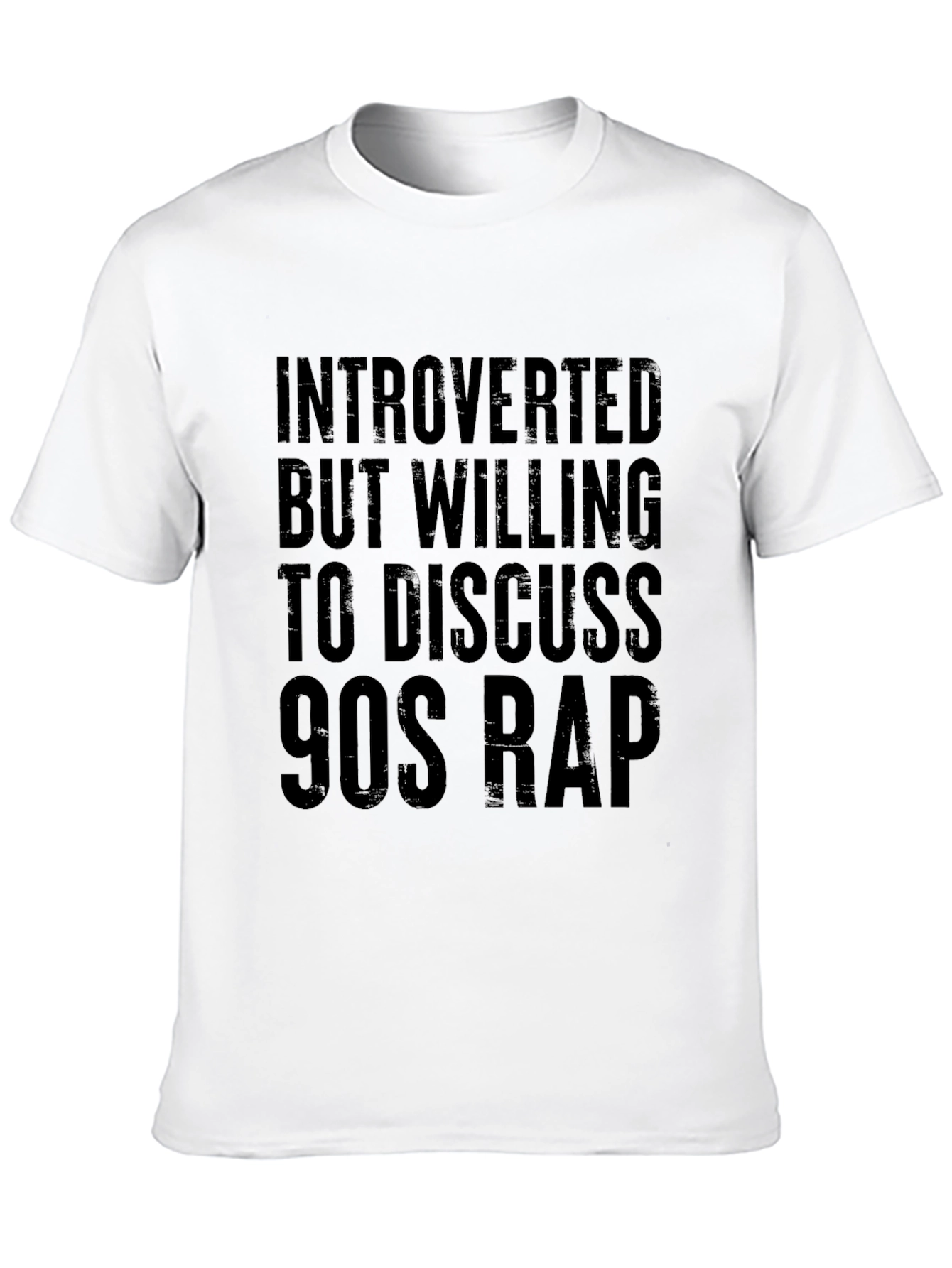 Black Introverted 90s Rap T-Shirt view 10