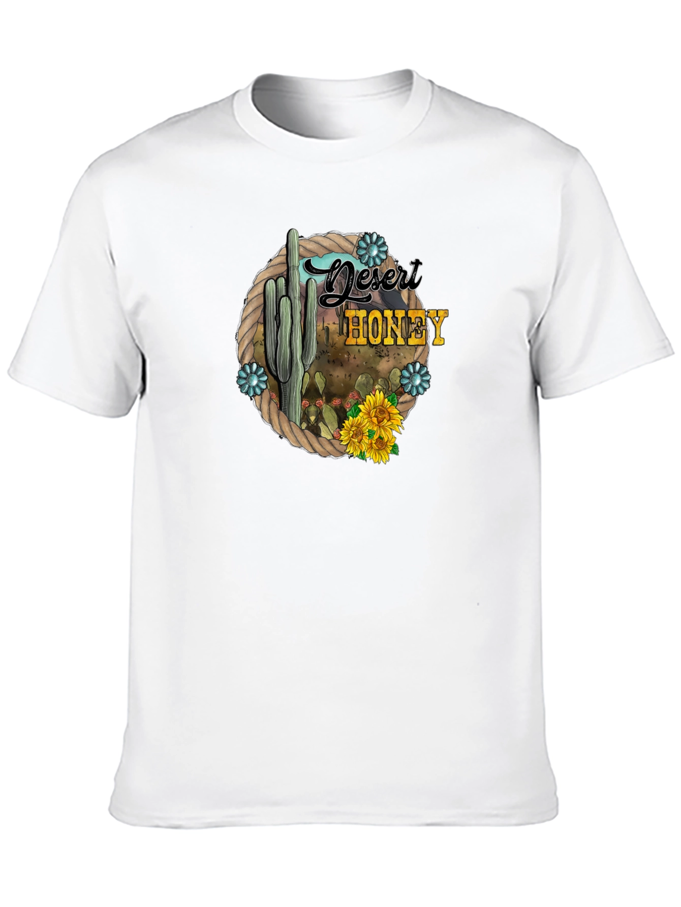 Black Desert Honey Cactus Graphic T-Shirt view 10