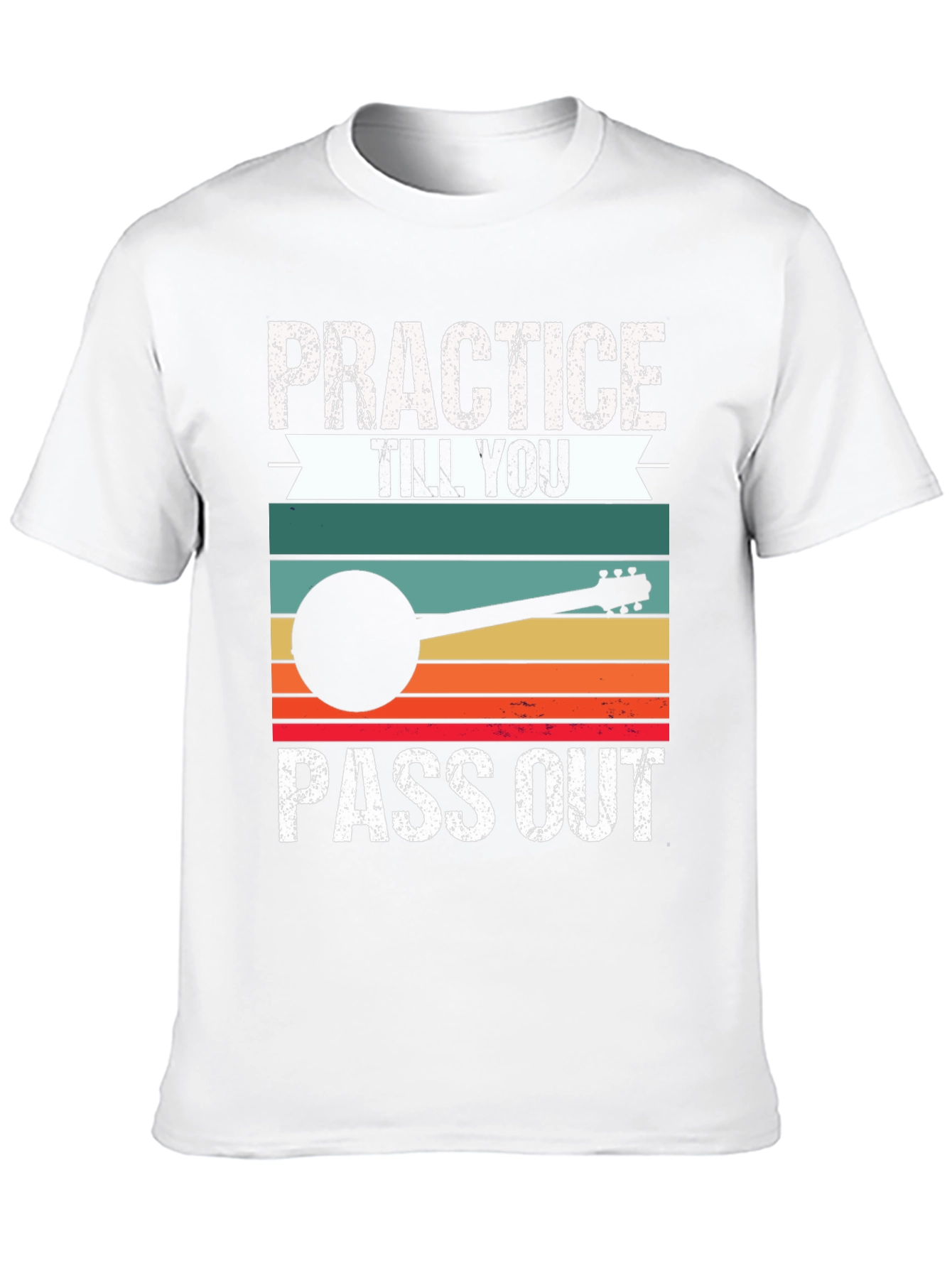 Black Practice Till You Pass Out Banjo T-Shirt view 10