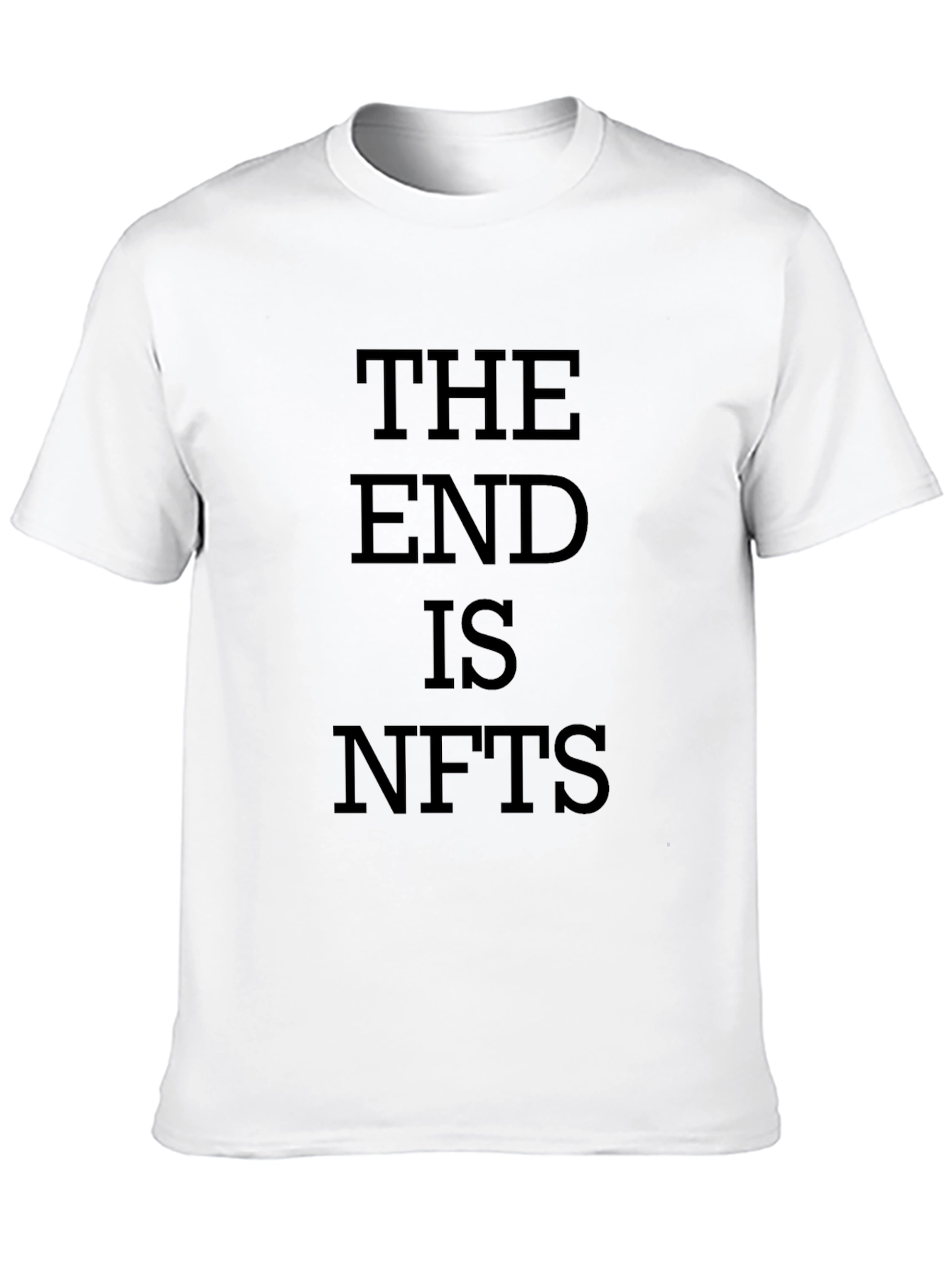 Black The End is NFTs Graphic Tee - Dark Humor T-Shirt view 10