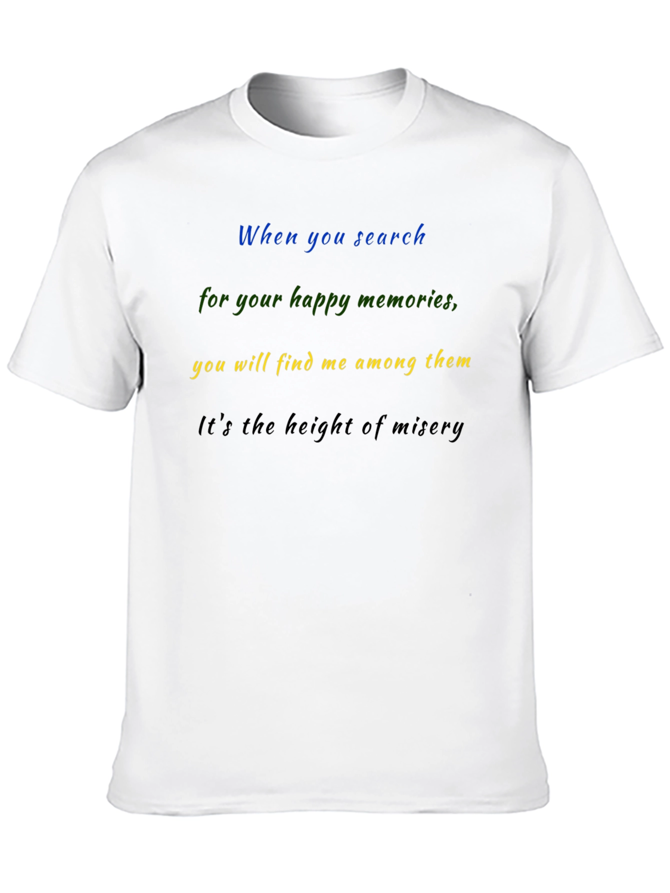 Black Emotional Quote Black T-Shirt view 10