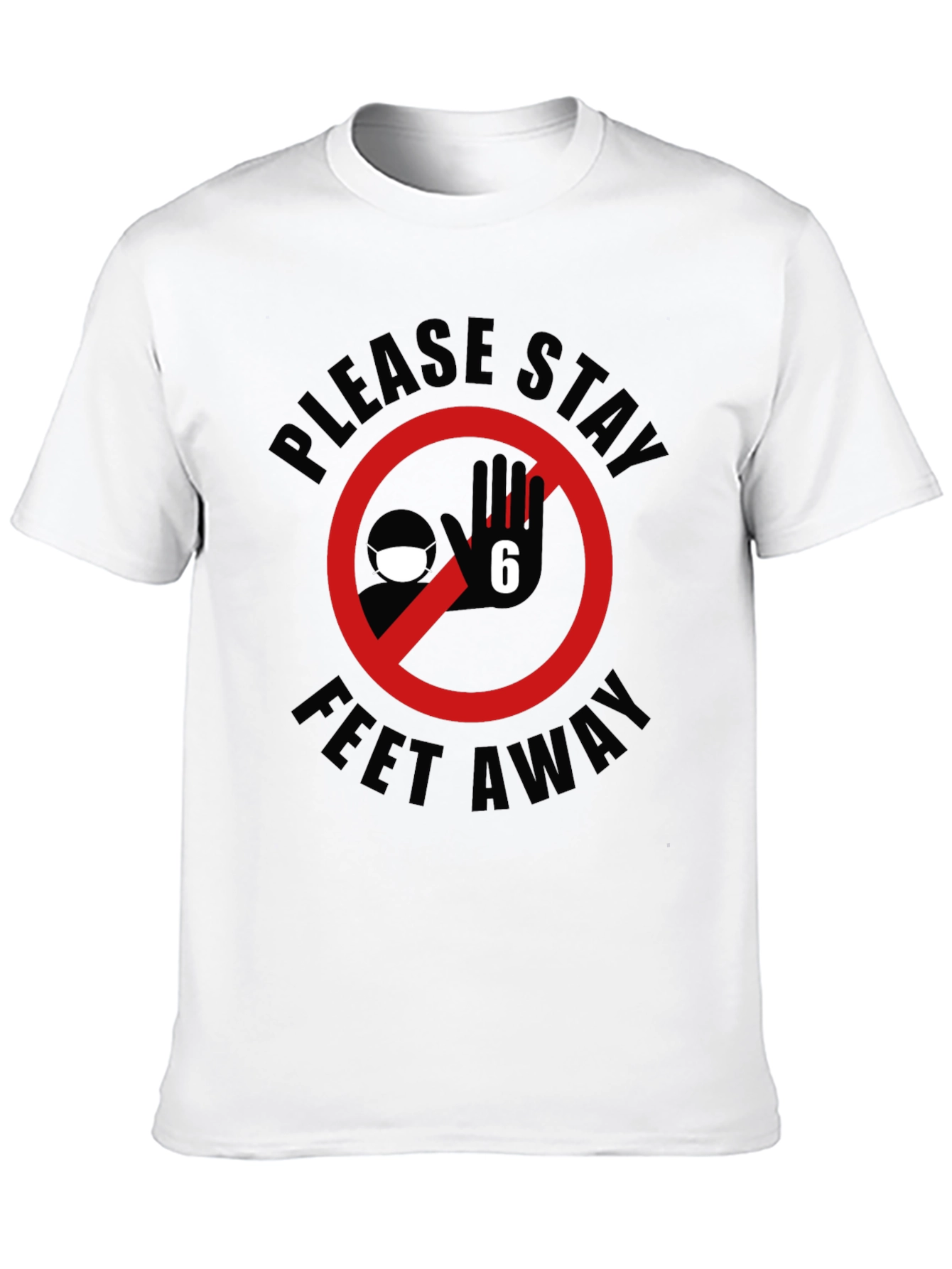 Black Stay Away T-Shirt - Social Distancing Tee view 10
