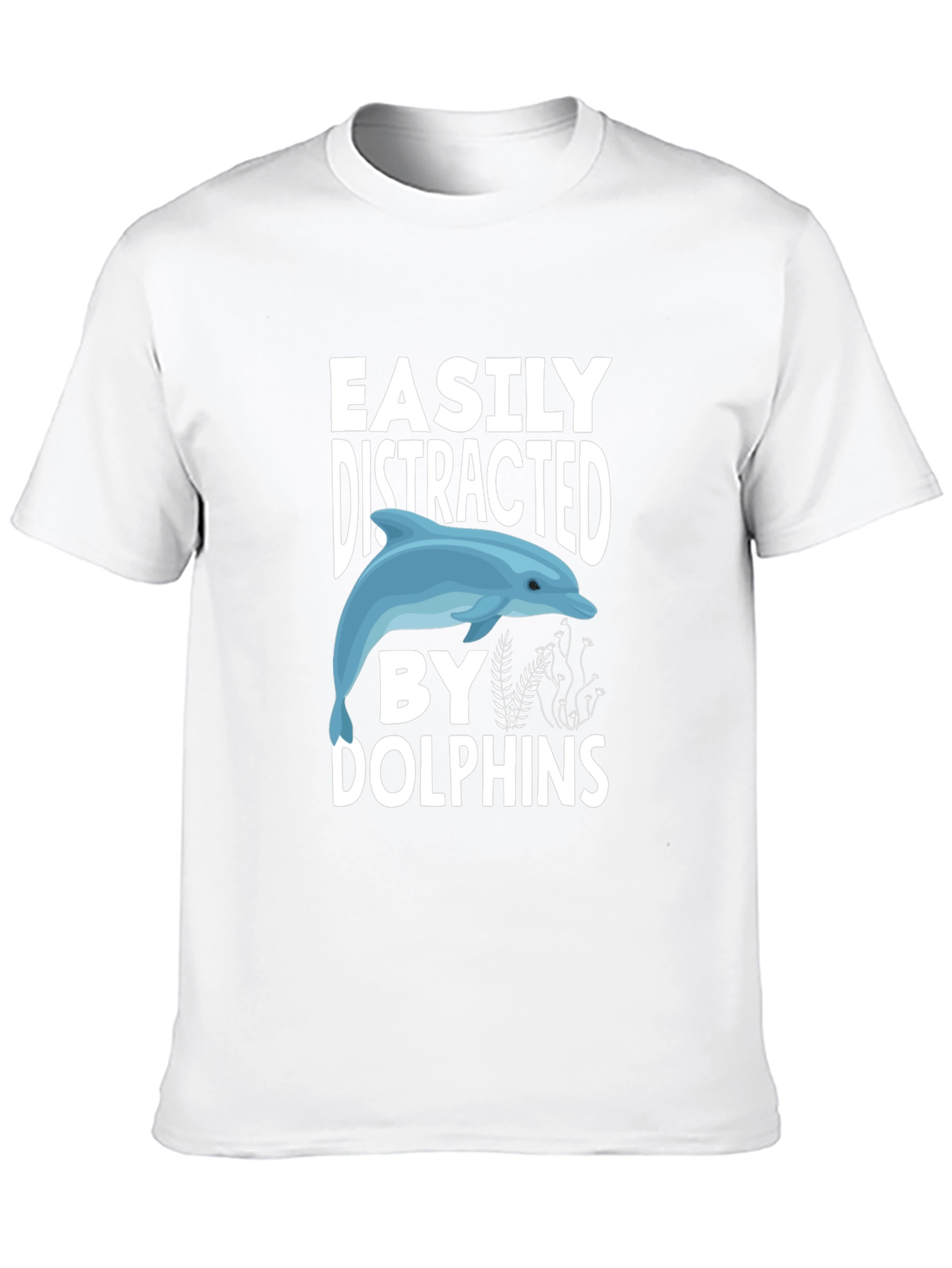 Black Easily Distracted by Dolphins Graphic Tee view 10