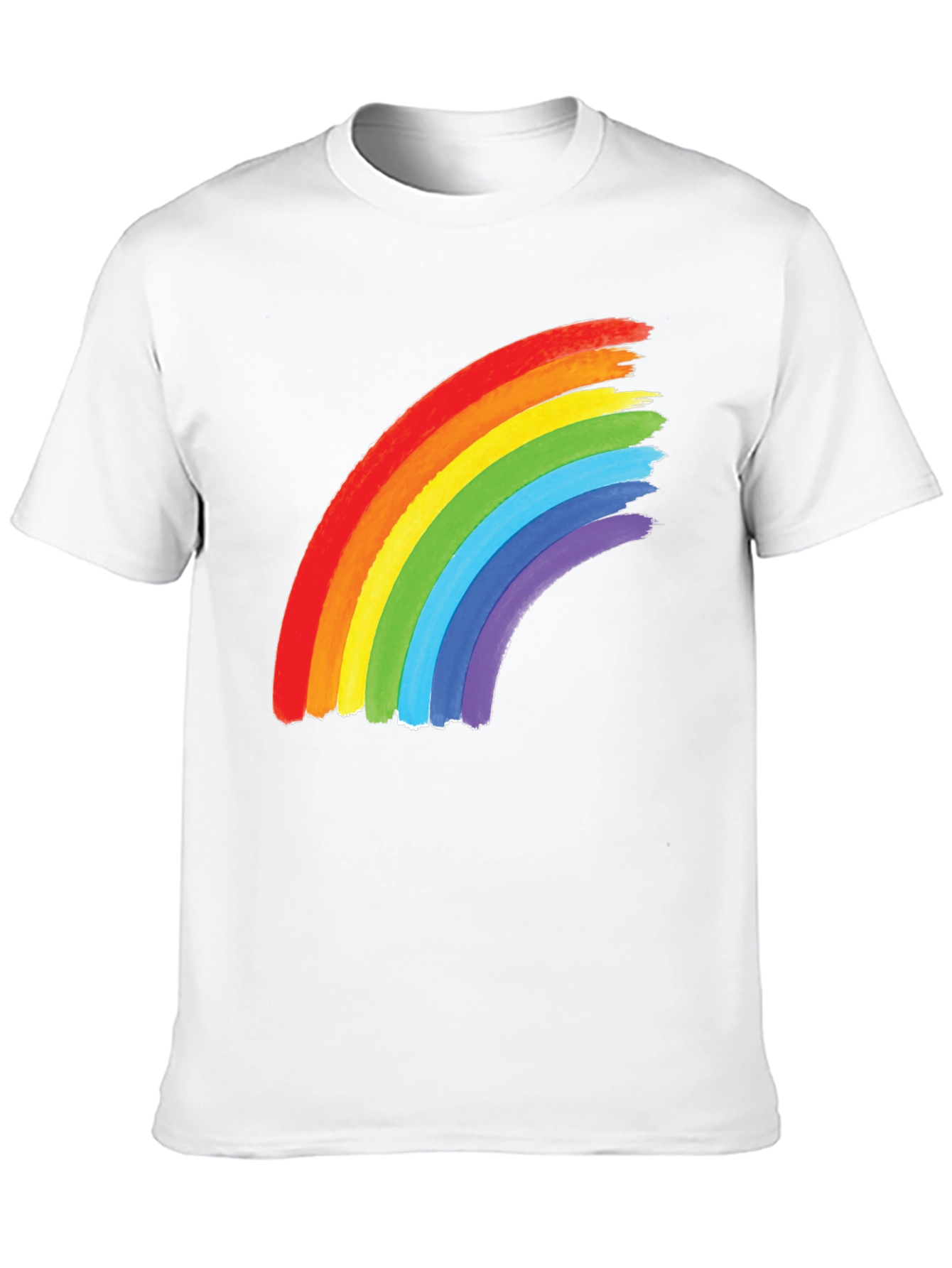Black Rainbow Graphic Tee - Black Cotton Blend Shirt view 10