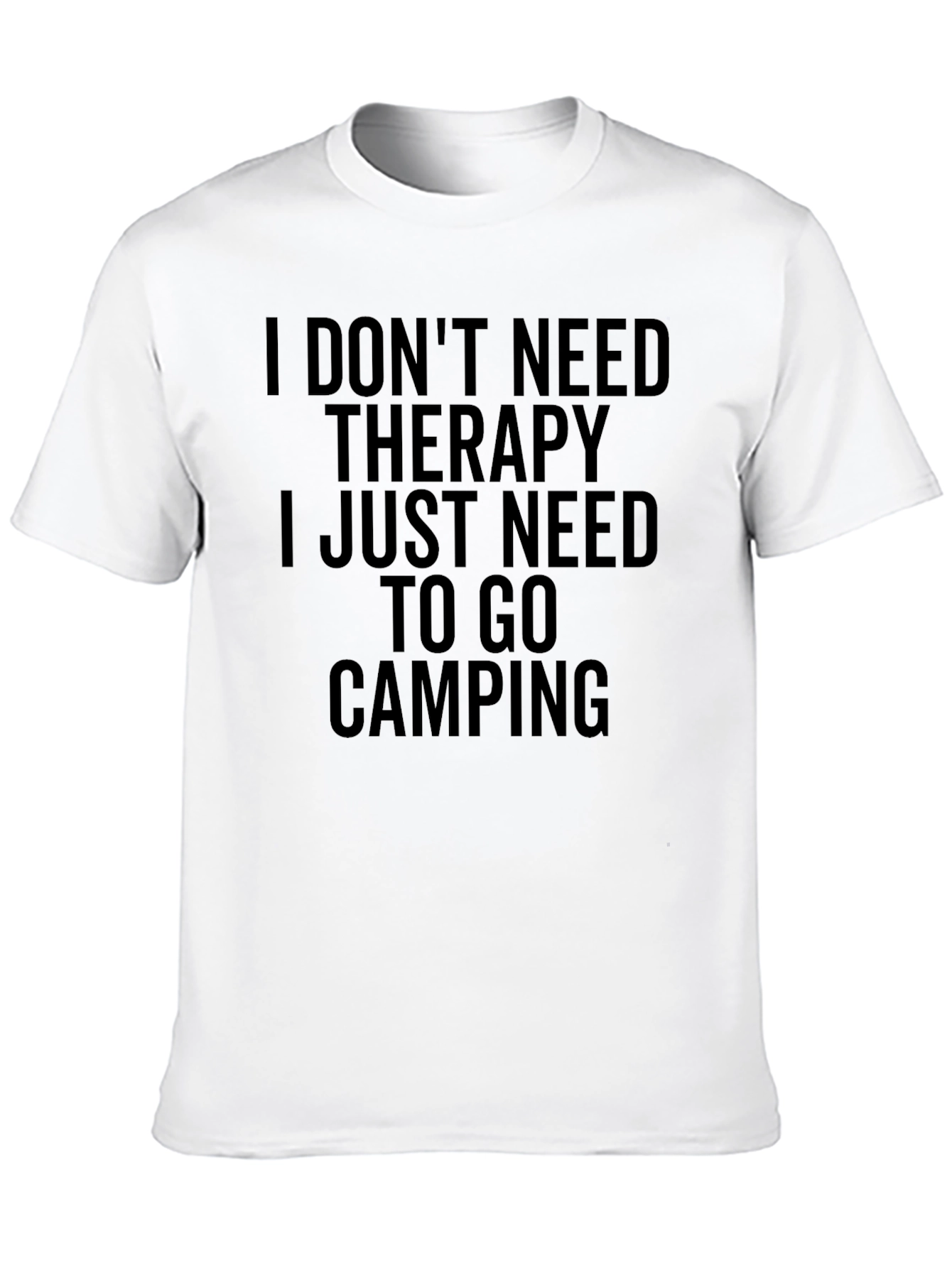 Black Camping Therapy Tee view 10