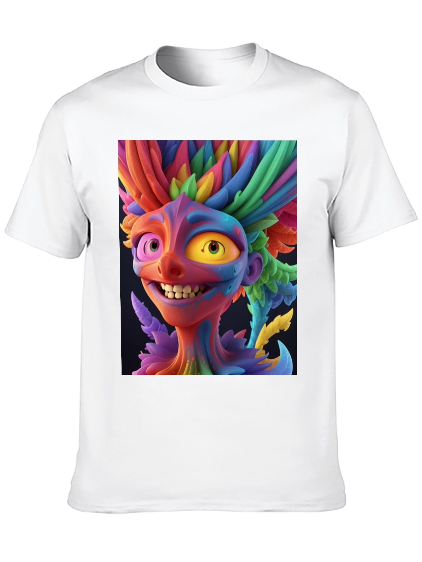 Black Colorful Character Graphic Tee - Bold Style view 10