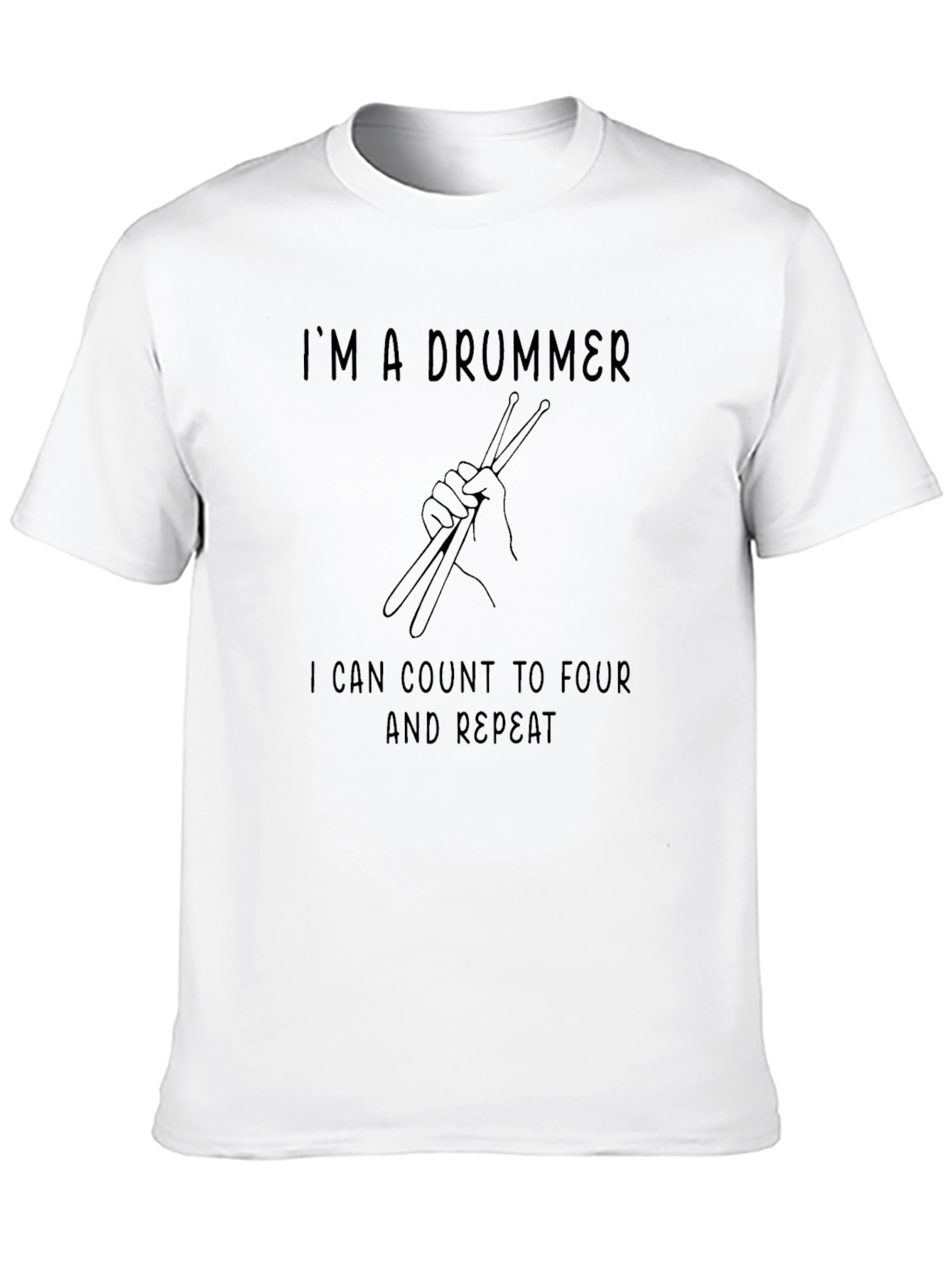 Black I'm a Drummer T-Shirt - Funny Musician Tee view 10