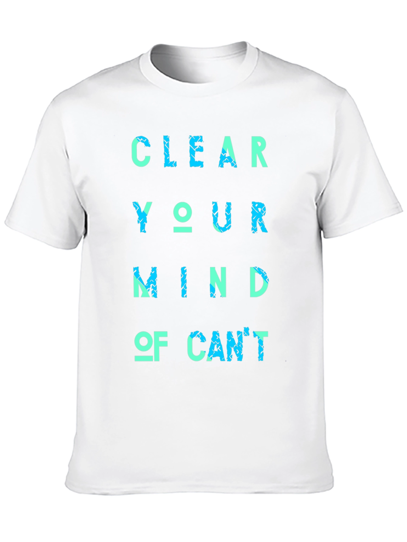 Black Inspirational Message T-Shirt: Clear Your Mind view 10