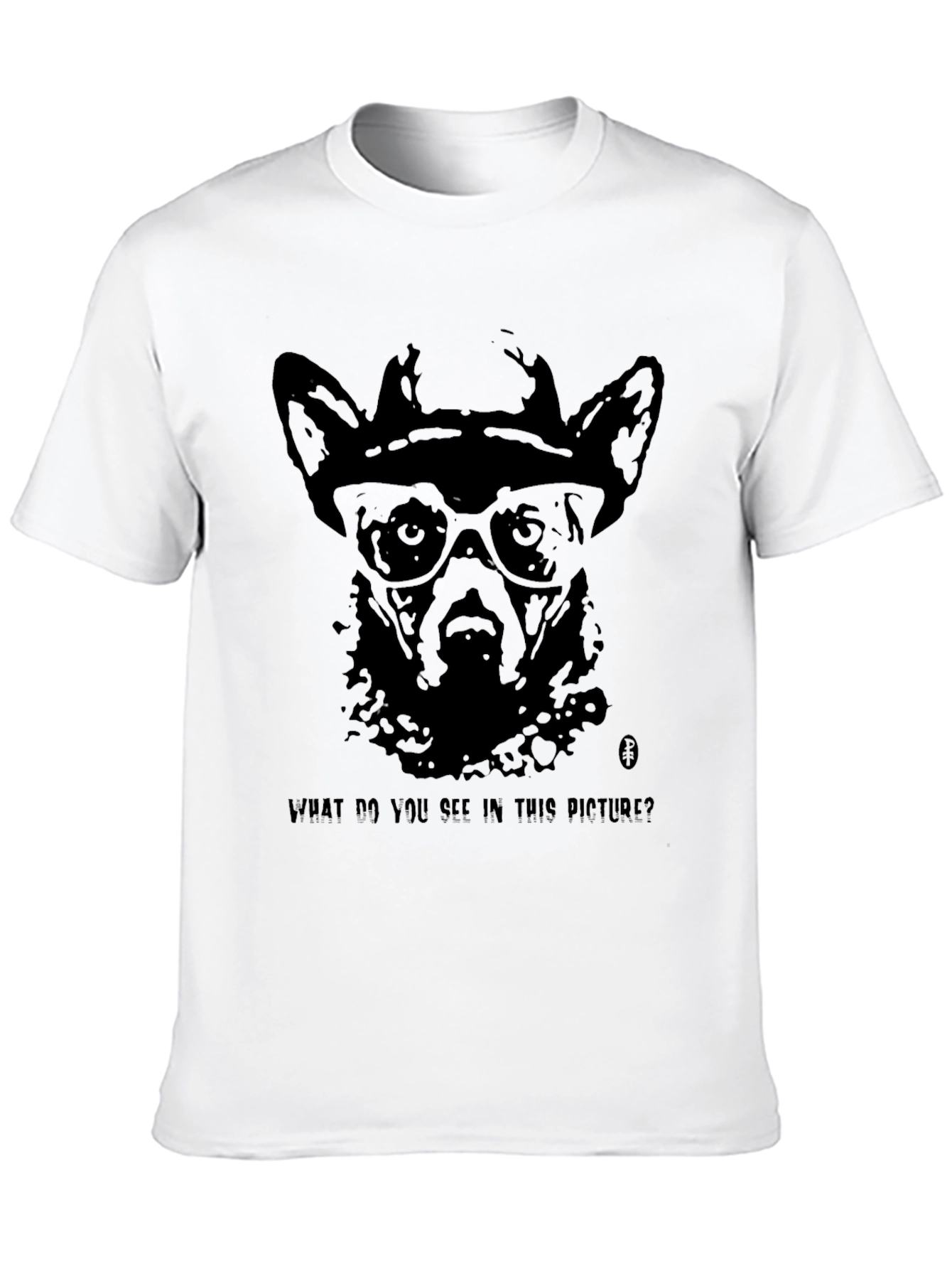 Black Dog with Glasses Graphic T-Shirt view 10