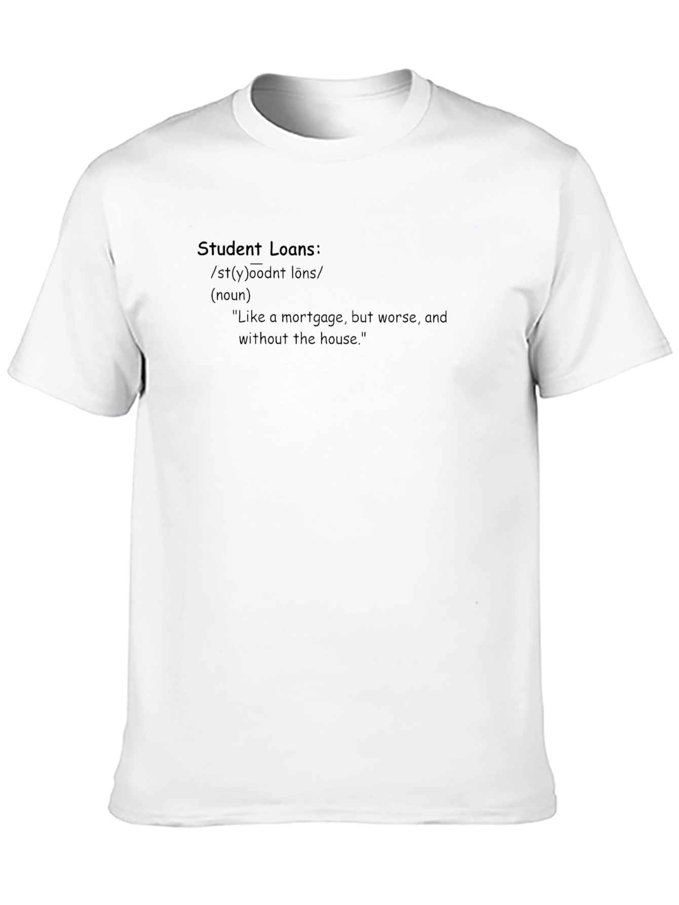 Black Student Loan Definition Graphic Tee - College Humor Shirt view 10