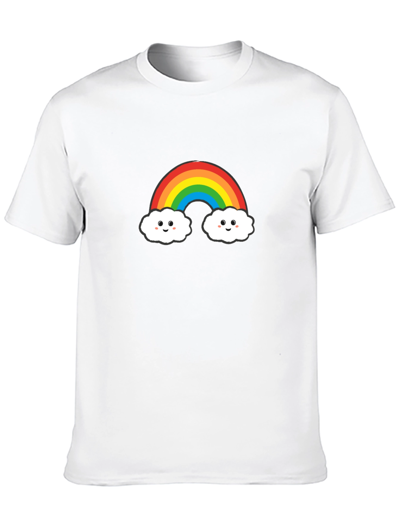 Black Cute Rainbow Cloud Graphic Tee - Black view 10