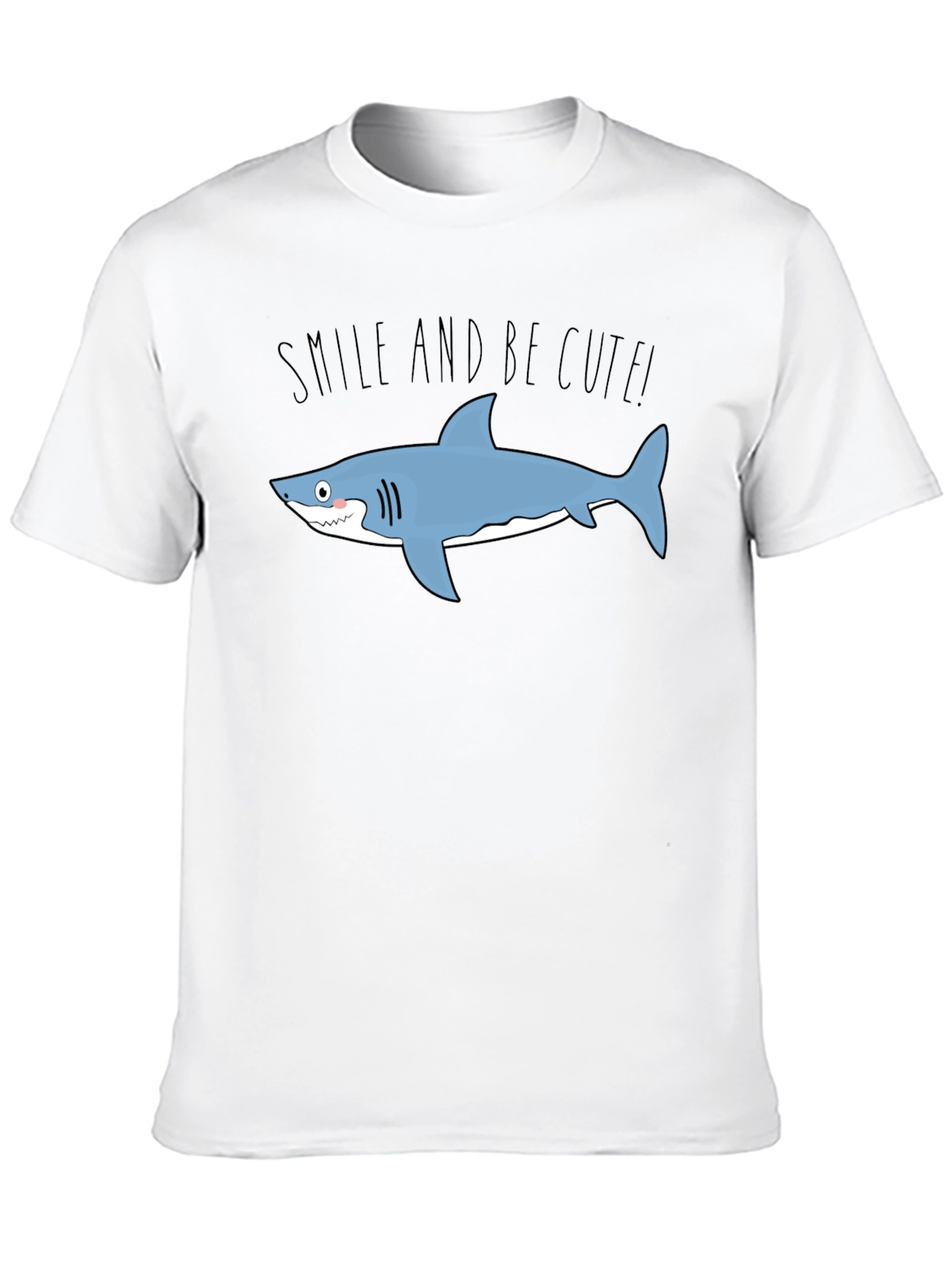 Black Smile and Be Cute Shark Graphic T-Shirt view 10