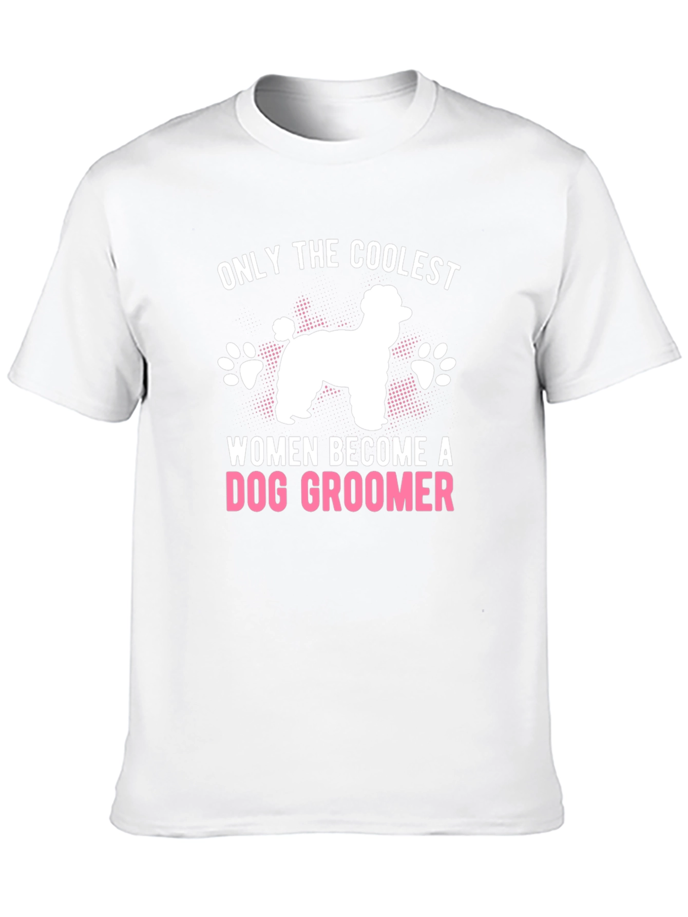 Black Coolest Women Dog Groomer Graphic Tee view 10
