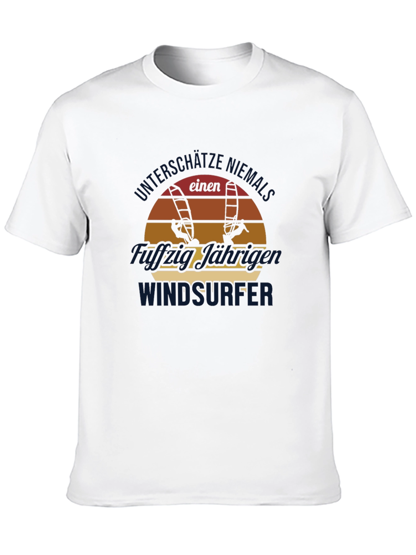 Black Retro Windsurfer T-Shirt - Unisex view 10