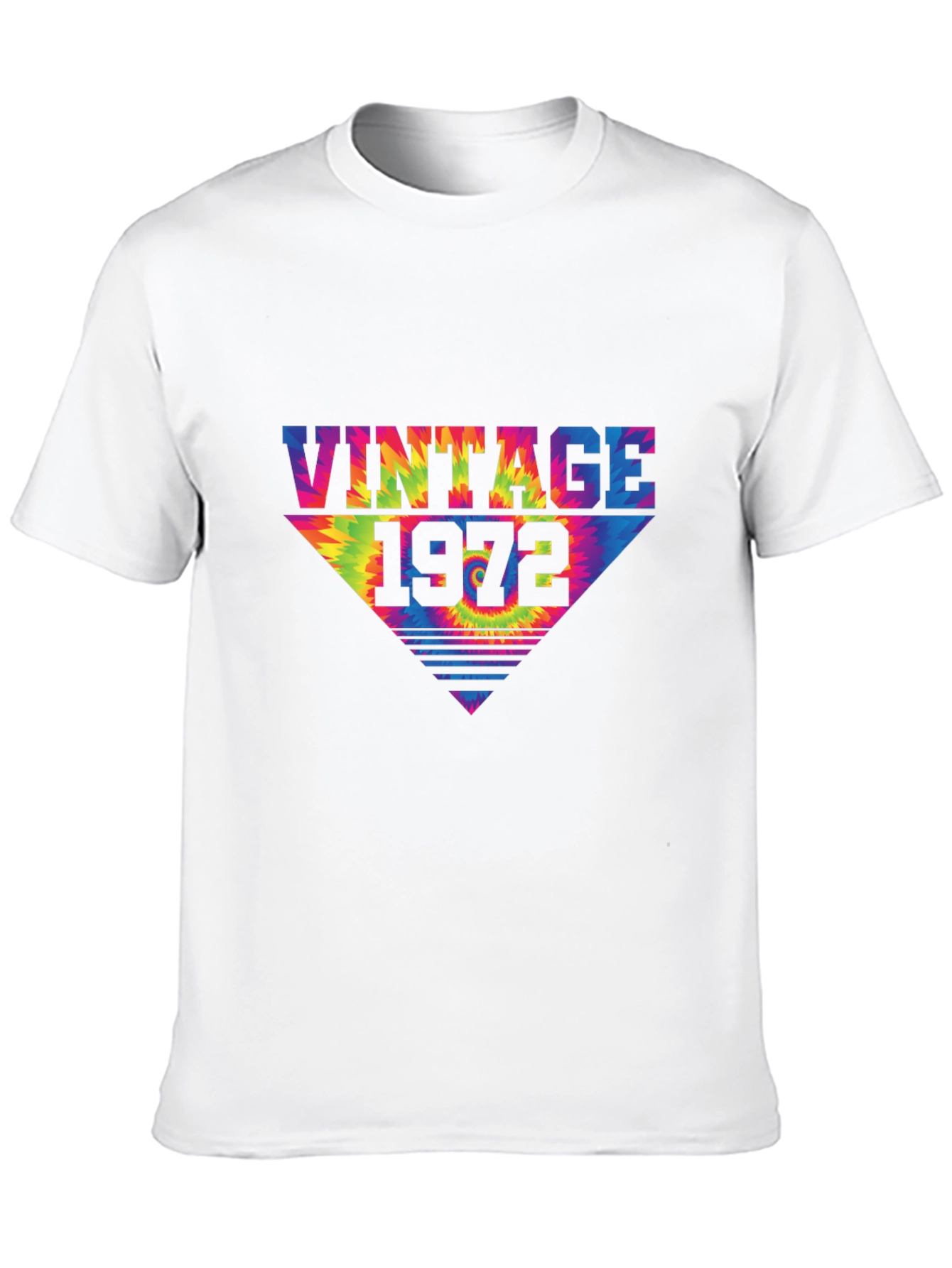 Black Vintage 1972 Tie Dye T-Shirt Retro Birthday Tee view 10