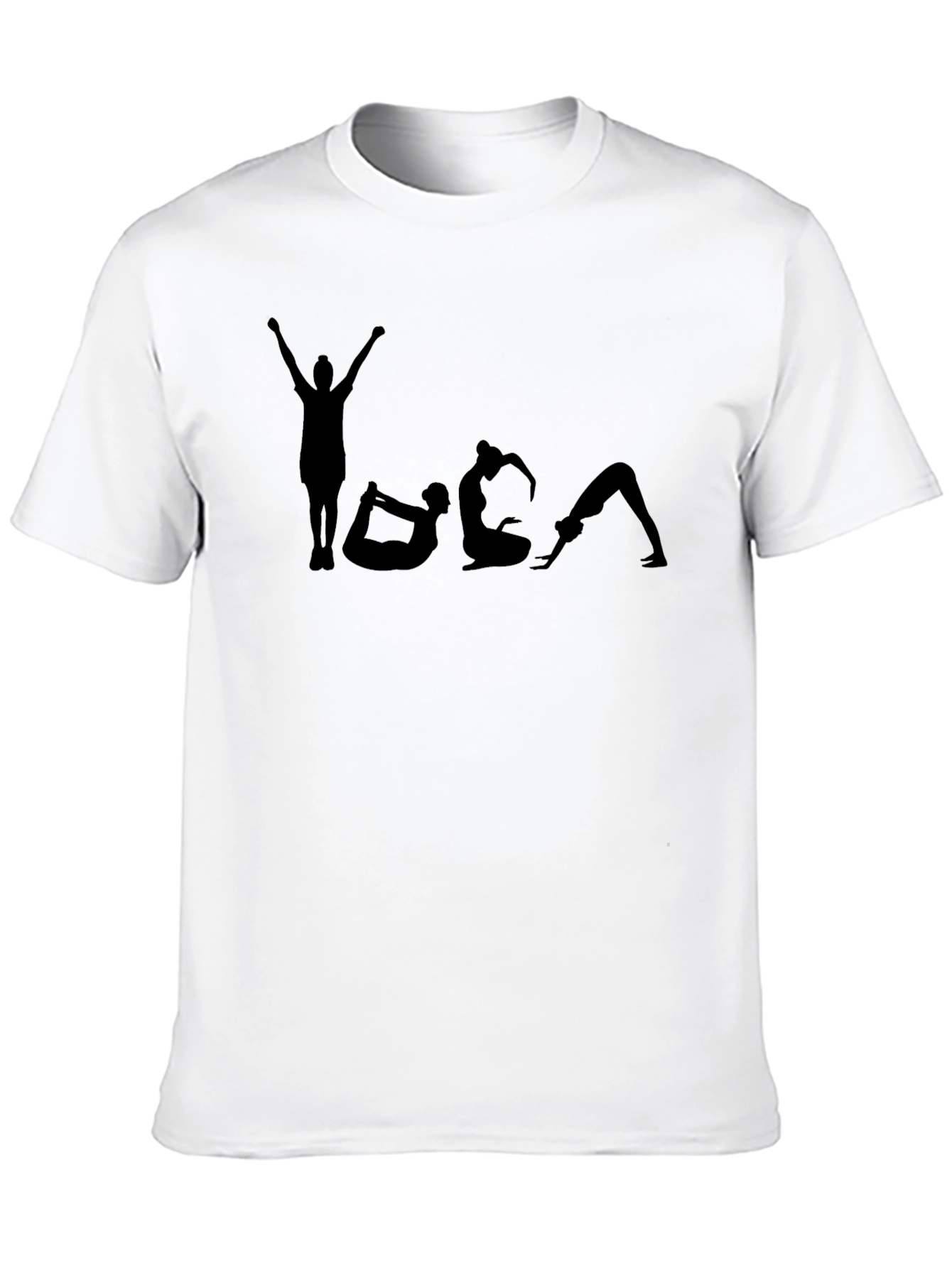 Black Yoga Poses Black Graphic Tee Shirt view 10