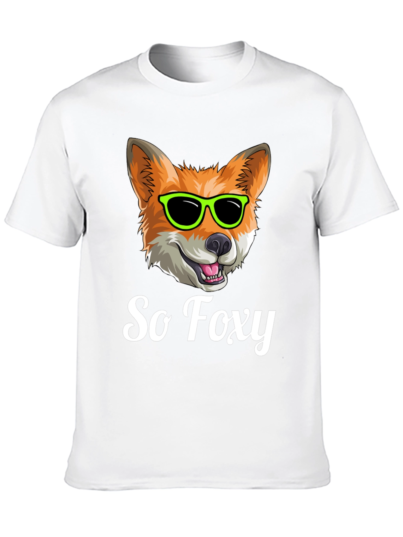 Black So Foxy T-Shirt - Cool Fox with Sunglasses view 10