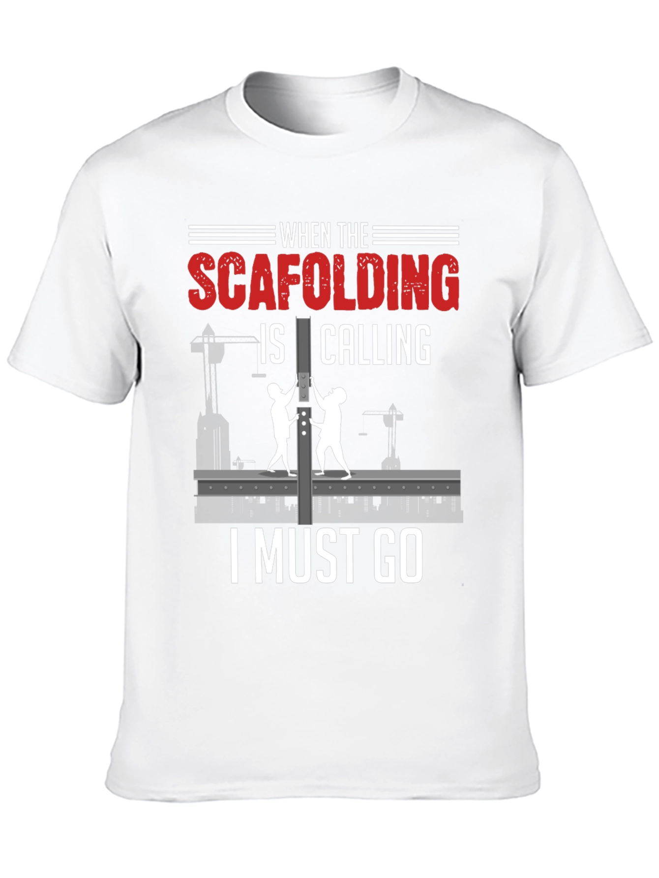 Black Scaffolding Calling T-Shirt - Construction Worker Gift view 10