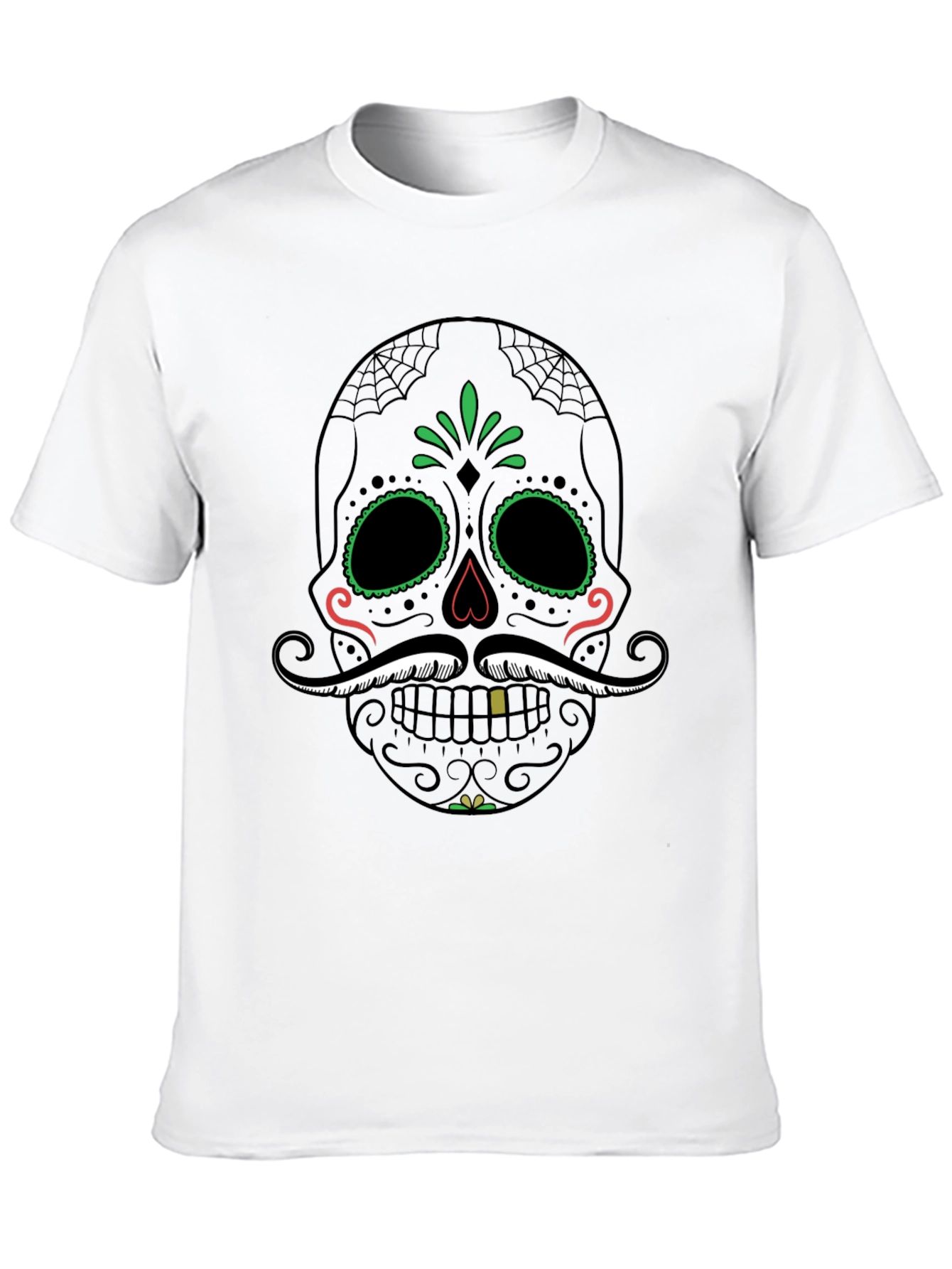 Black Sugar Skull Graphic Print T-Shirt view 10