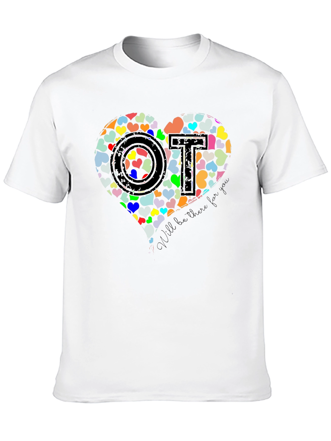 Black Heart OT T-Shirt - Occupational Therapist Gift view 10