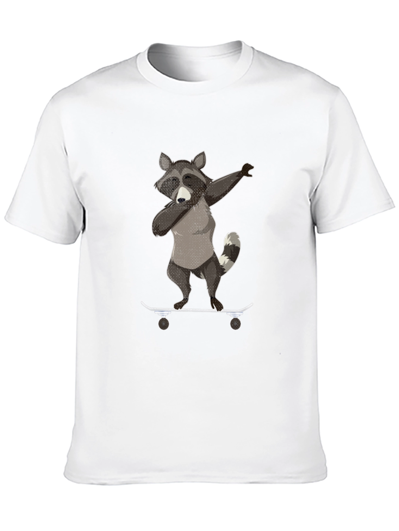 Black Raccoon Skateboard Dabbing Graphic Tee view 10