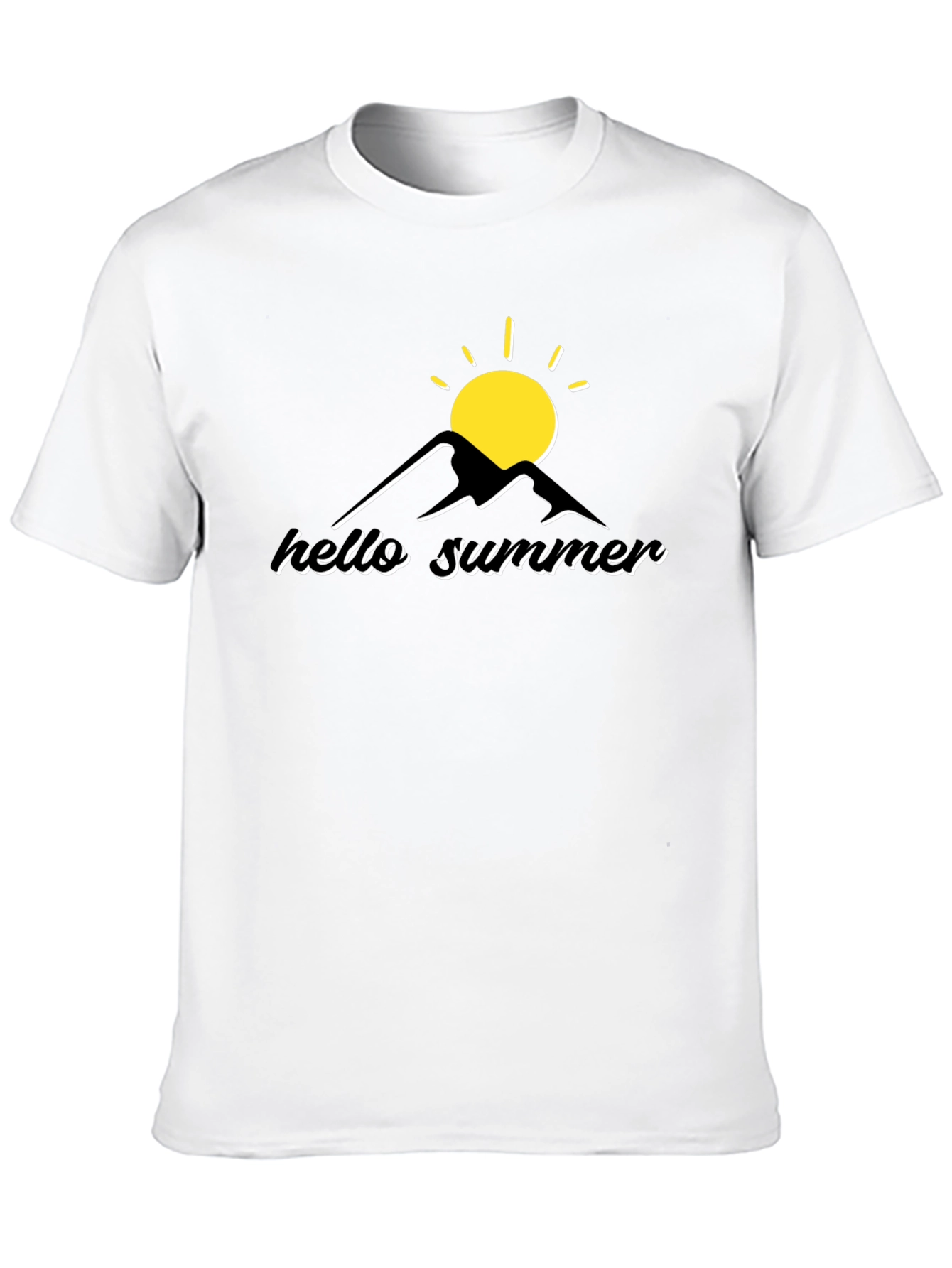 Black Hello Summer Graphic Tee - Black view 10