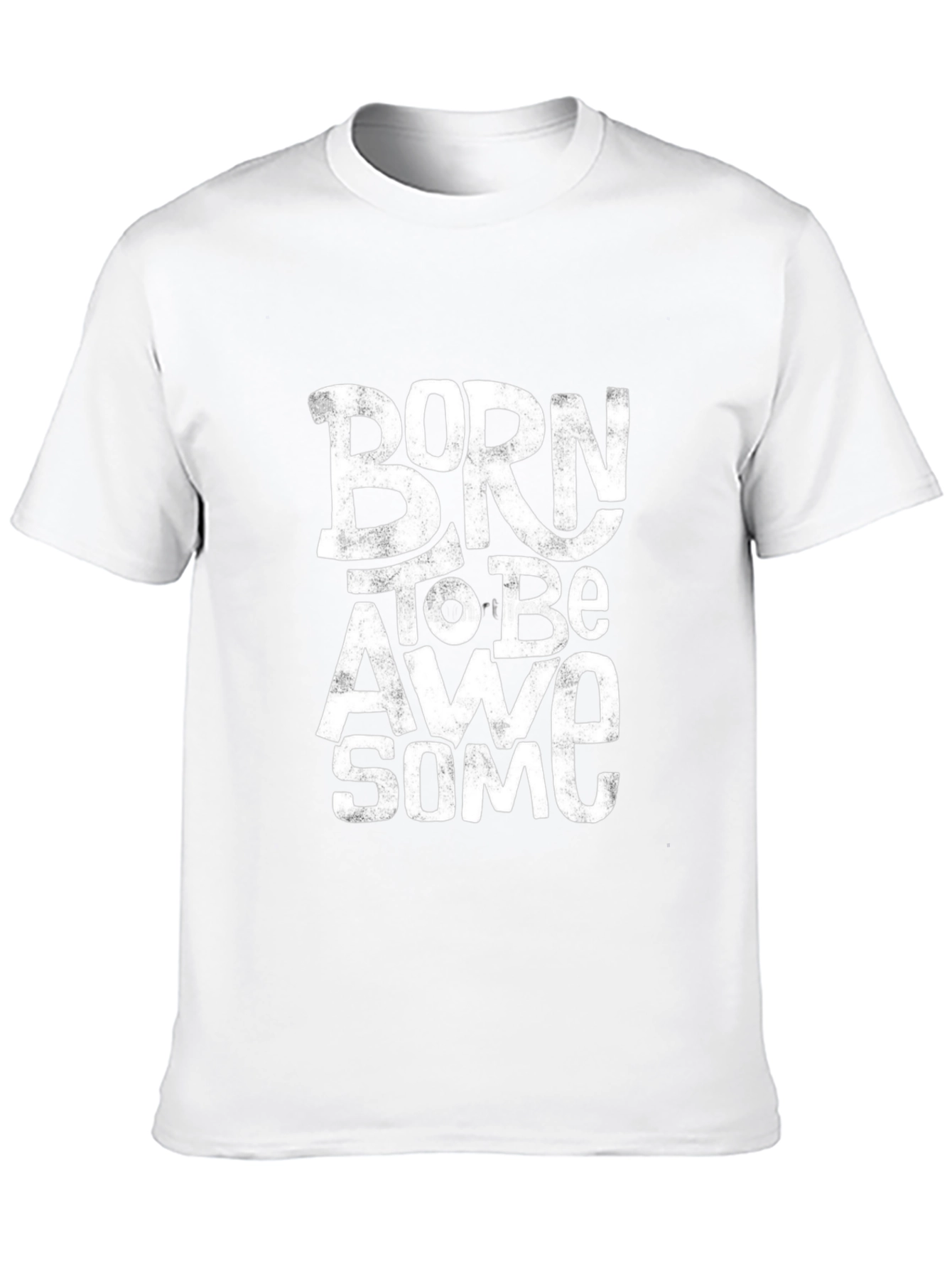 Black Born to Be Awesome Graphic Tee - Black Cotton T-Shirt view 10