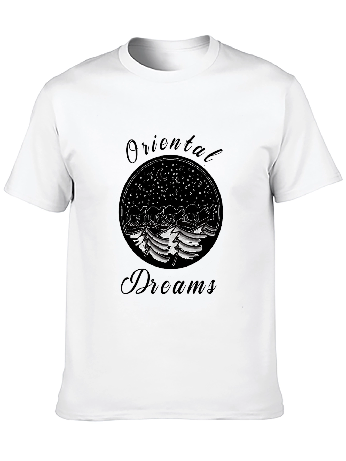 Black Oriental Dreams Graphic T-Shirt view 10